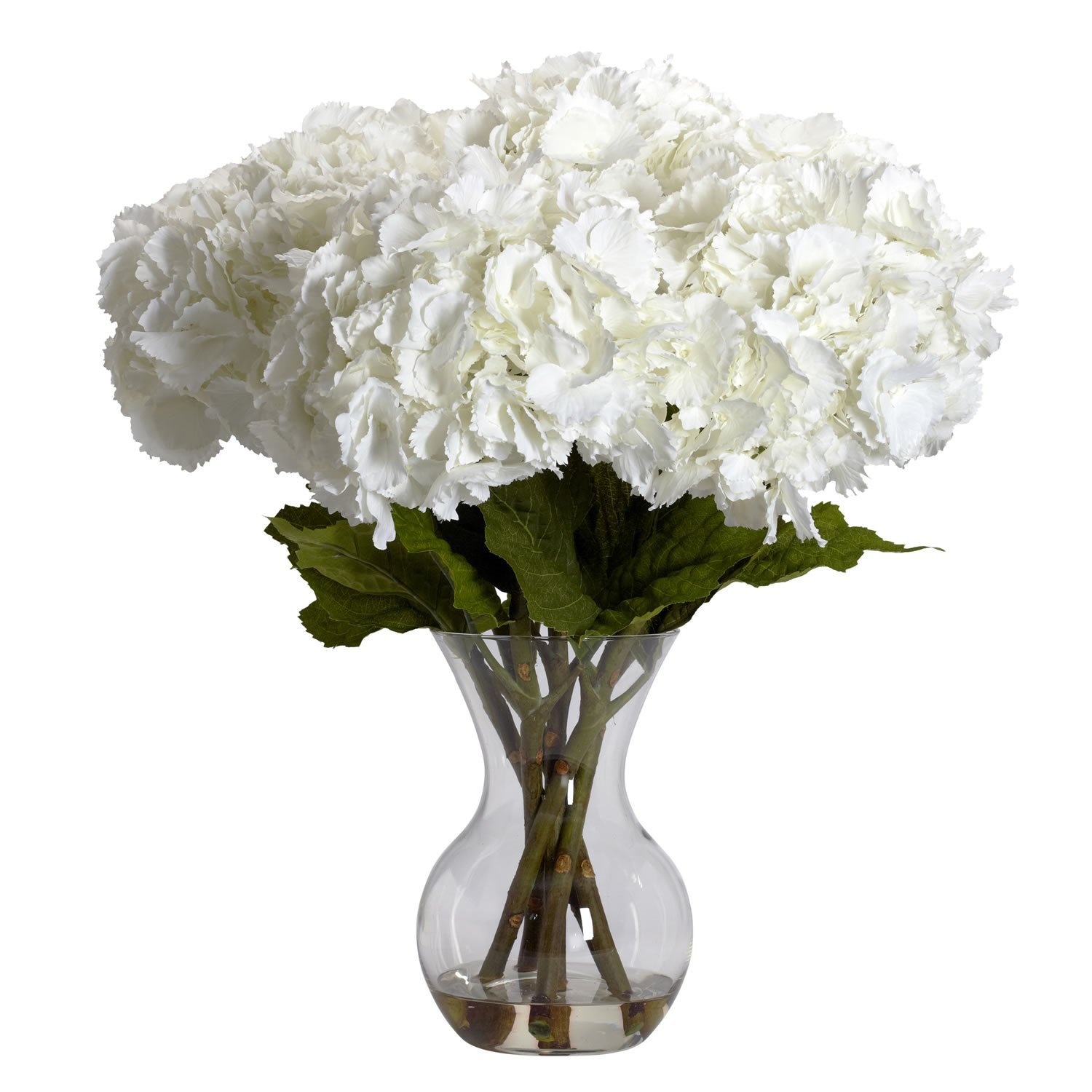 Amazon.com: Nearly Natural 1260 Large Hydrangea with Vase Silk ...