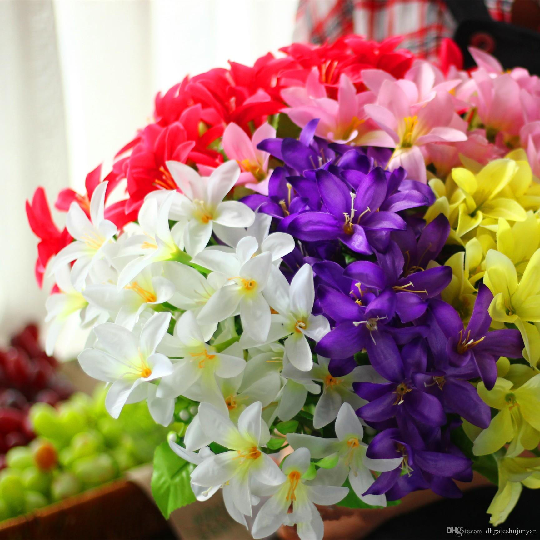 Discount Artificial Flower Fake Mini Lily 30 Heads Bouquet Craft ...