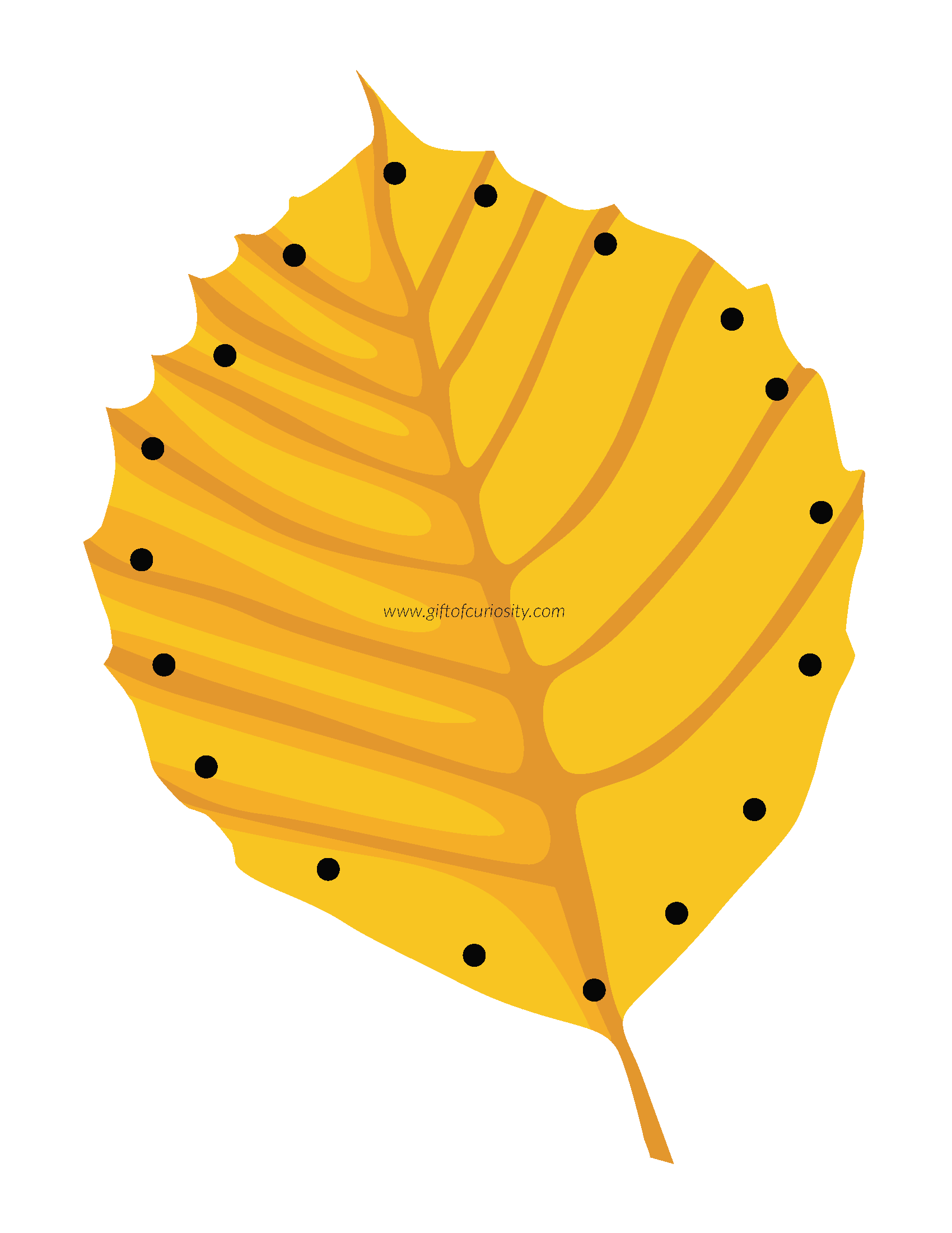 Fall Leaf Lacing Cards - Gift of Curiosity