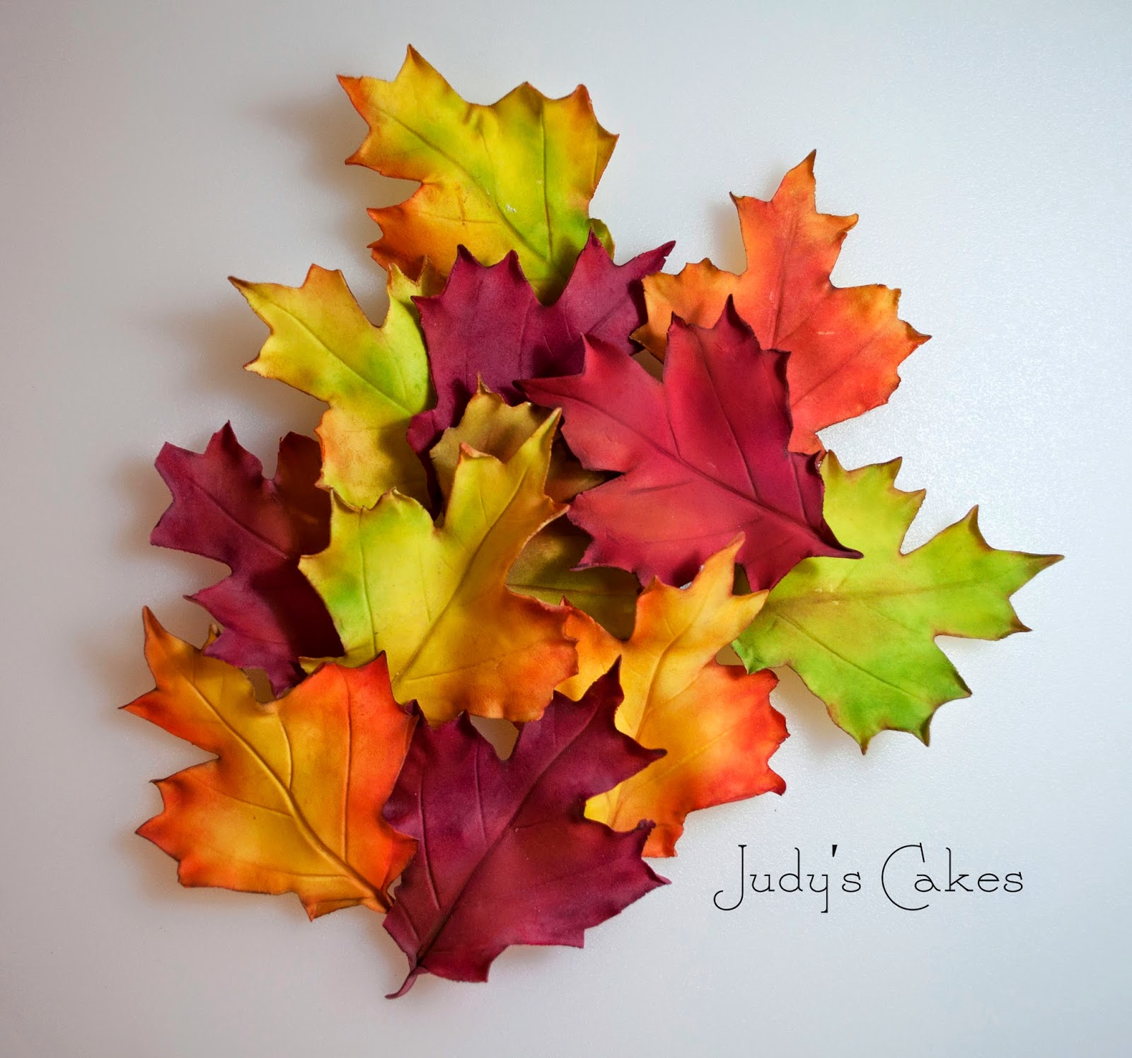 Gumpaste Autumn Leaves Tutorial - Sugared Productions Blog