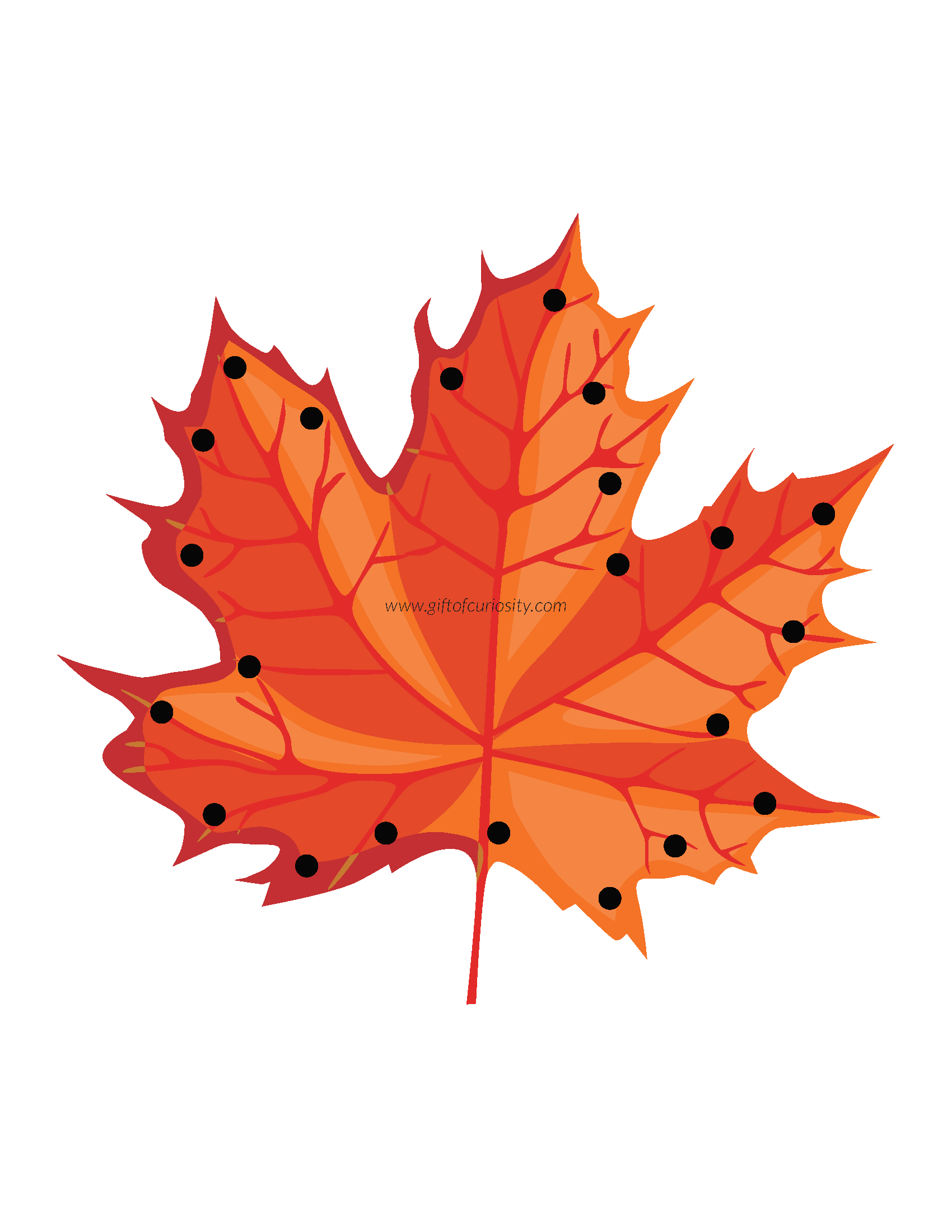 Fall Leaf Lacing Cards - Gift of Curiosity