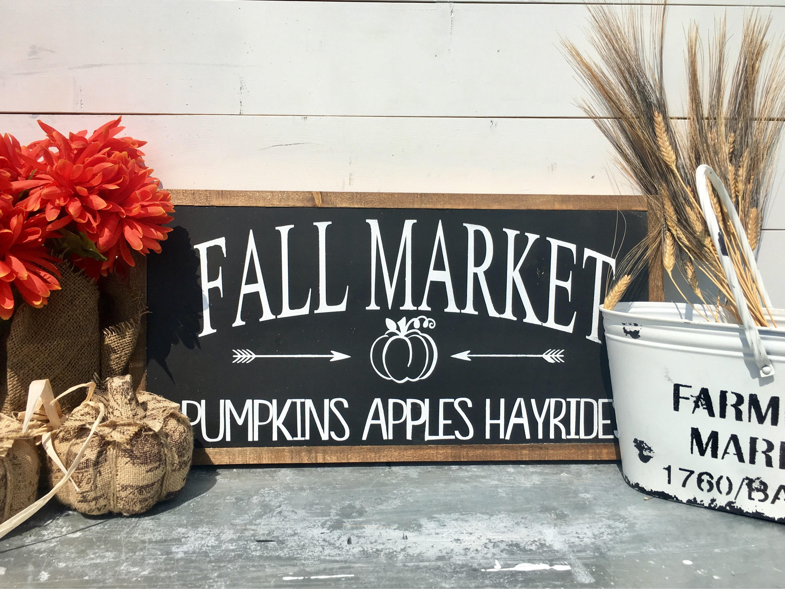 Fall Sign / Fall Decor / Fall Market / Fall Decoration / Pumpkin ...