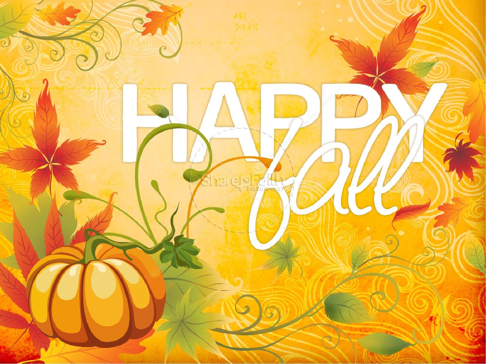 Happy Fall PowerPoint Template | Fall Thanksgiving PowerPoints