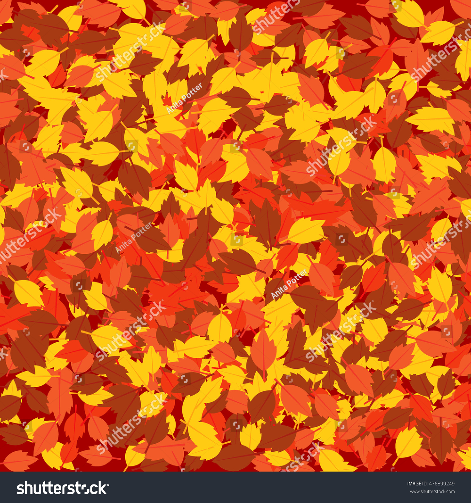 Fallen Leaves Autumn Background Stock Vector 476899249 - Shutterstock