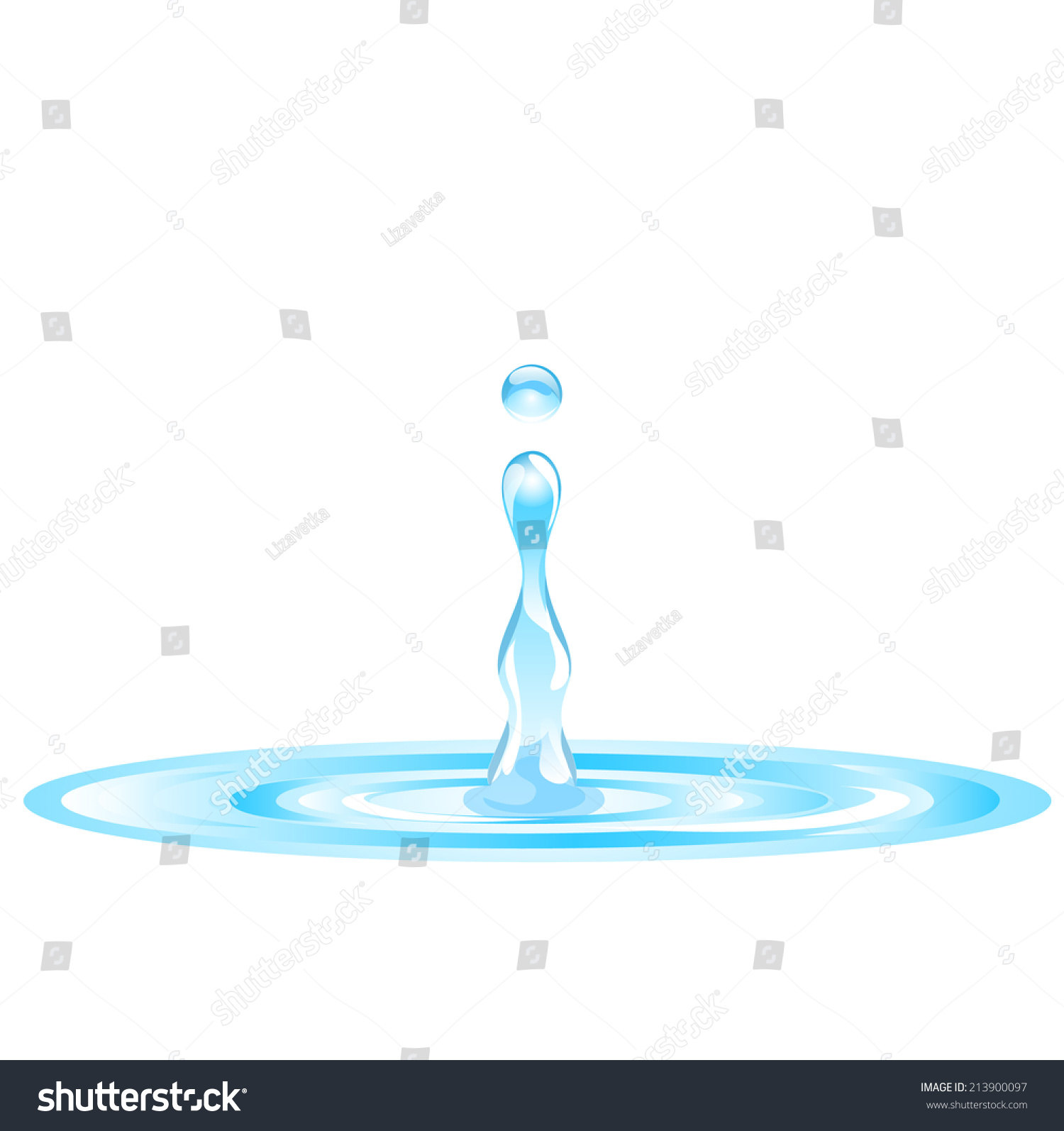 Falling Drop Water Stock Vector 213900097 - Shutterstock