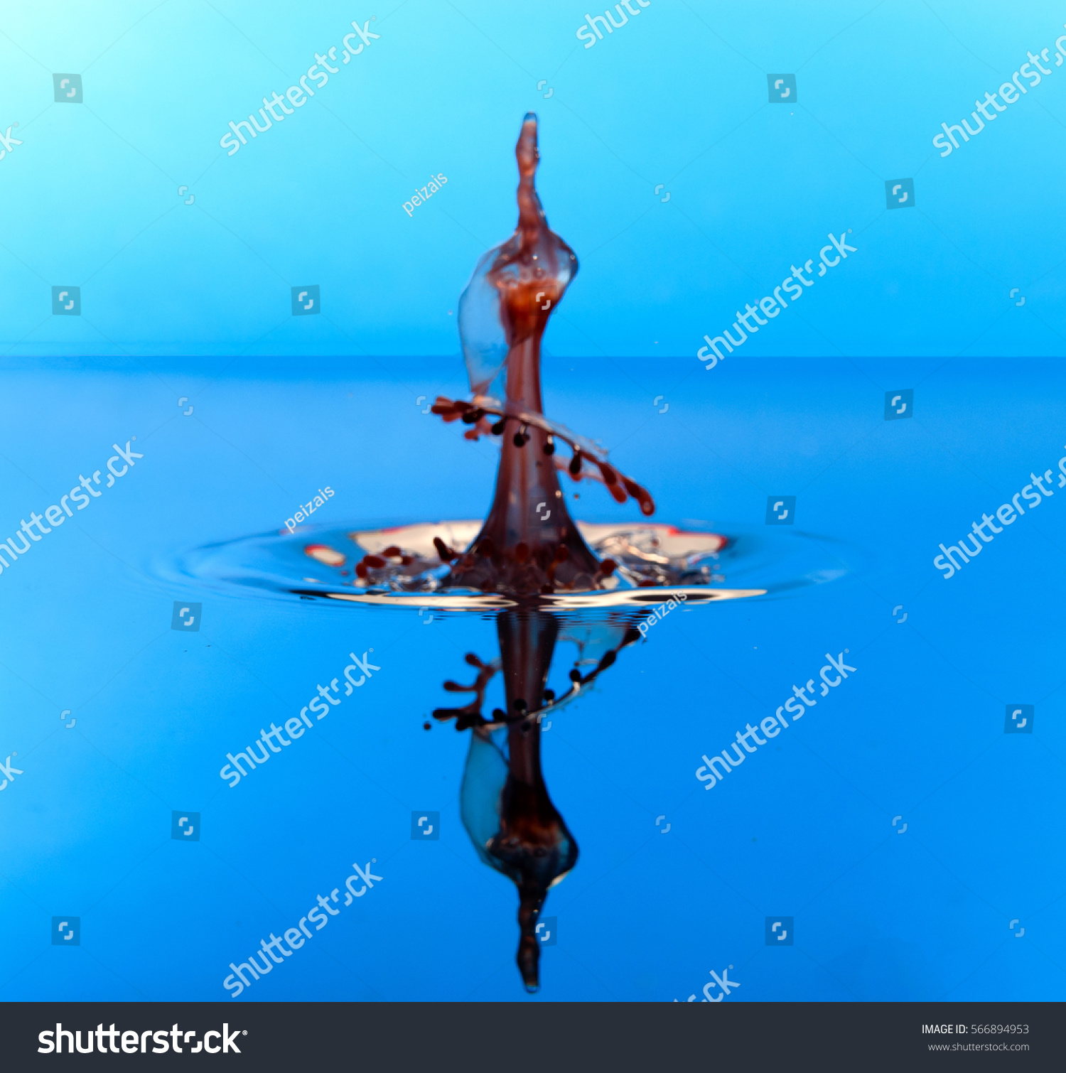 Falling Drops Water Splash Effect After Stock Photo (Royalty Free ...