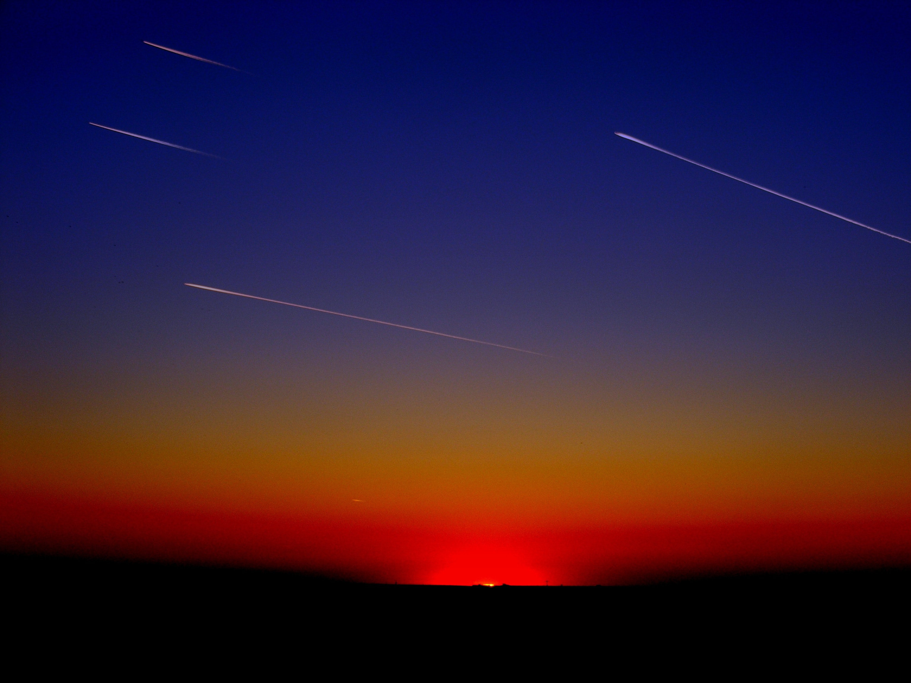Falling Stars at Night, Light trail, Nature, Sky, Sunset, HQ Photo