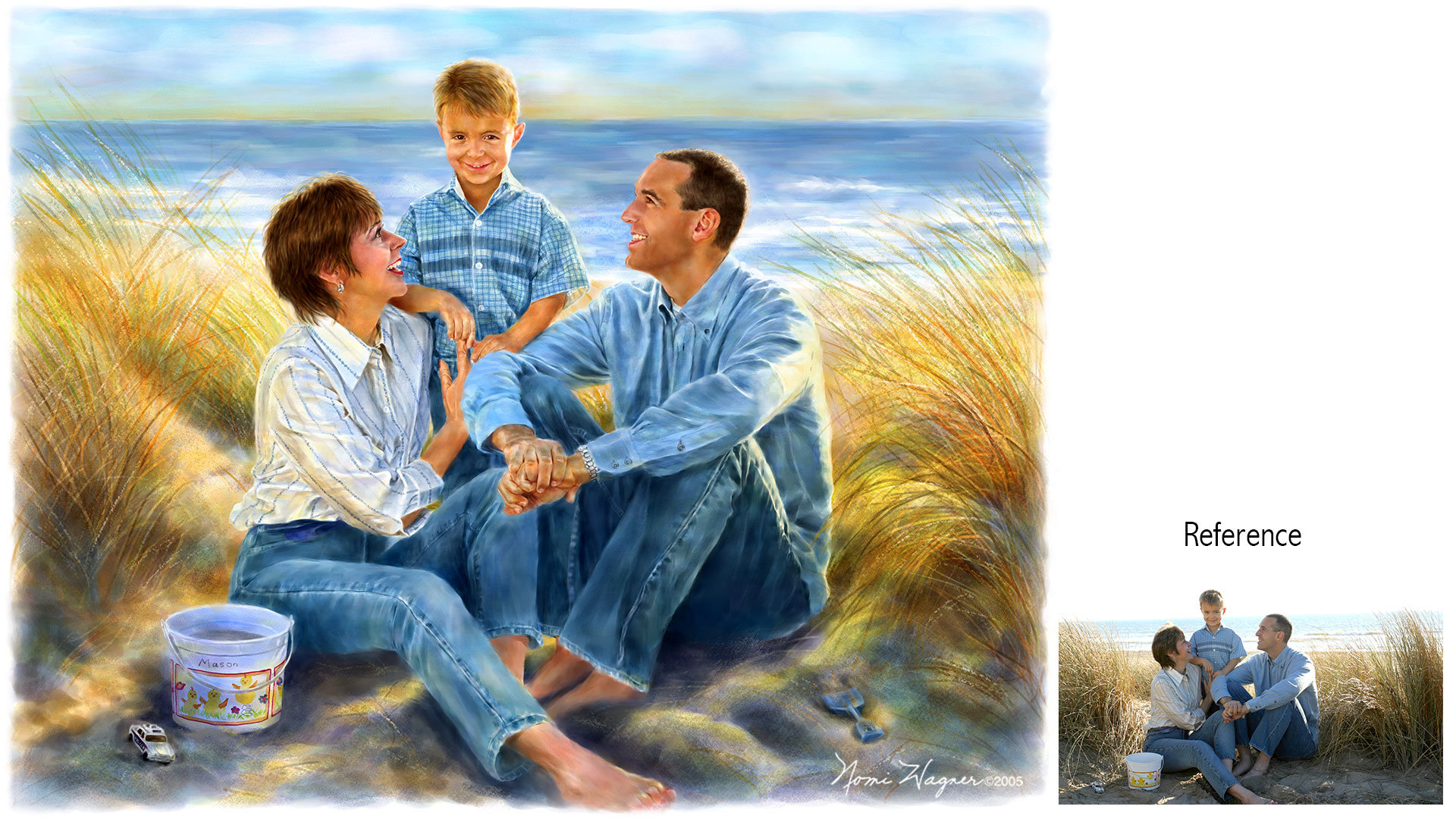 Family Portrait Painting, watercolor portrait, painting portraits ...