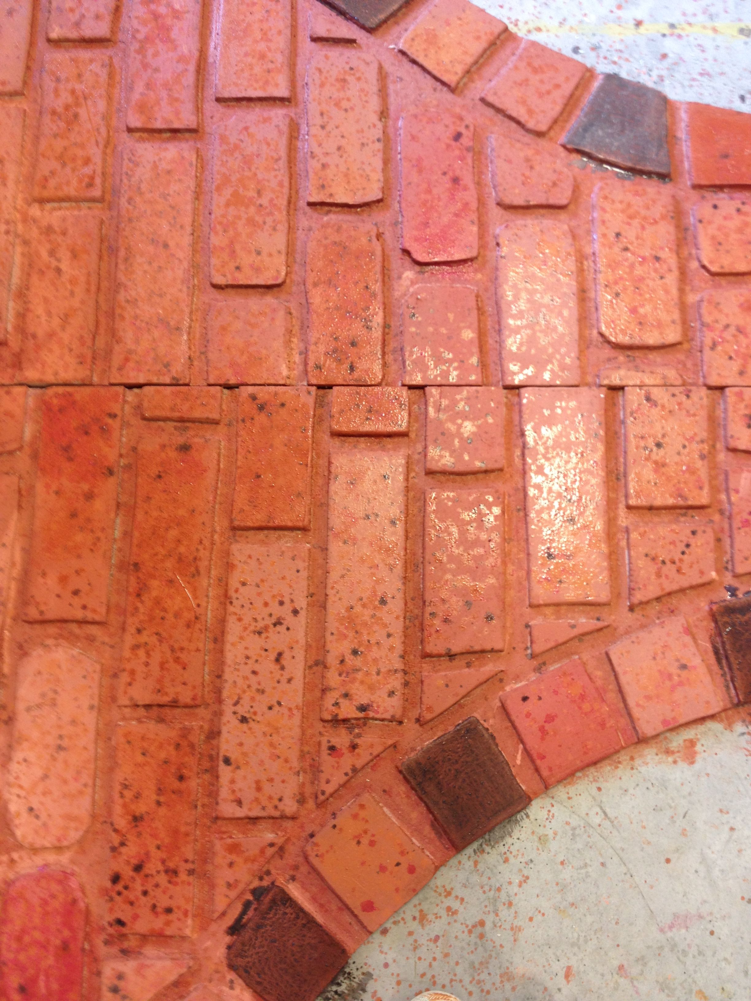 A up-close view of the brick so far! | 