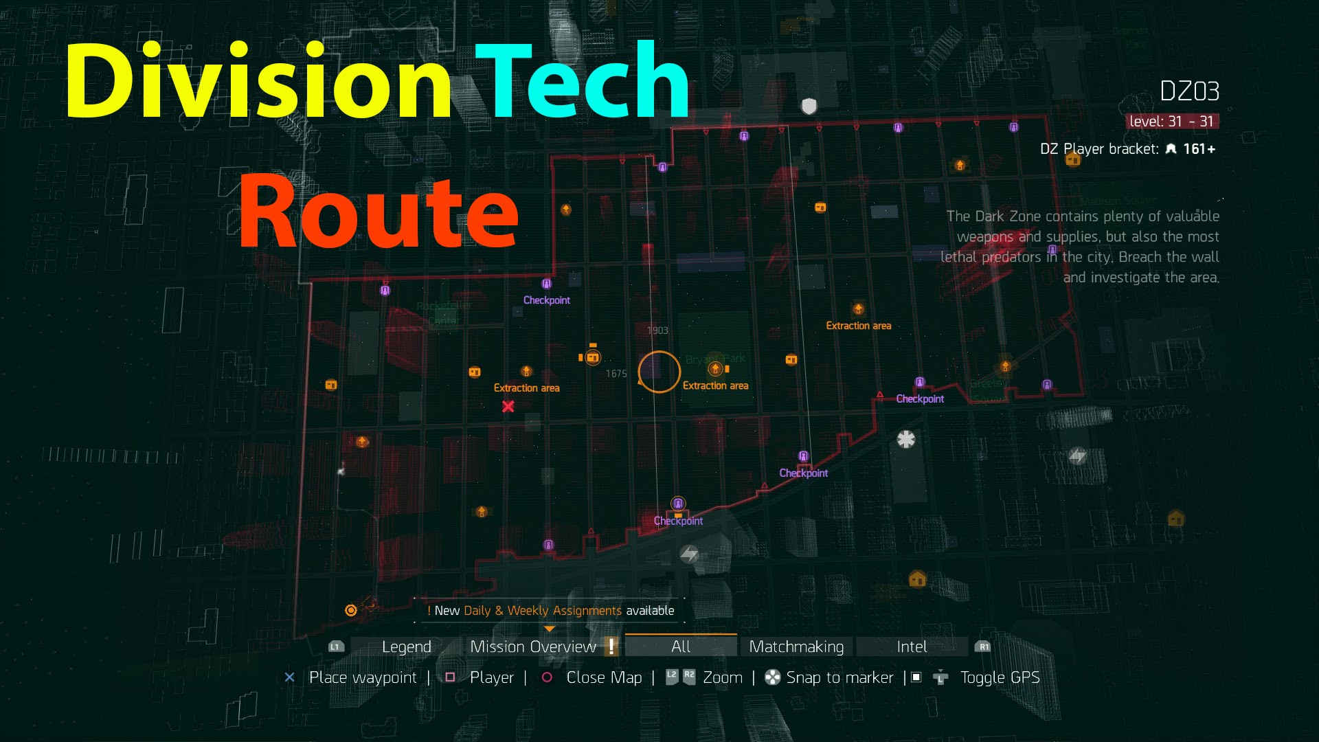 Tom Clancy's The Division DZ My Best Division Tech Farm Route - YouTube