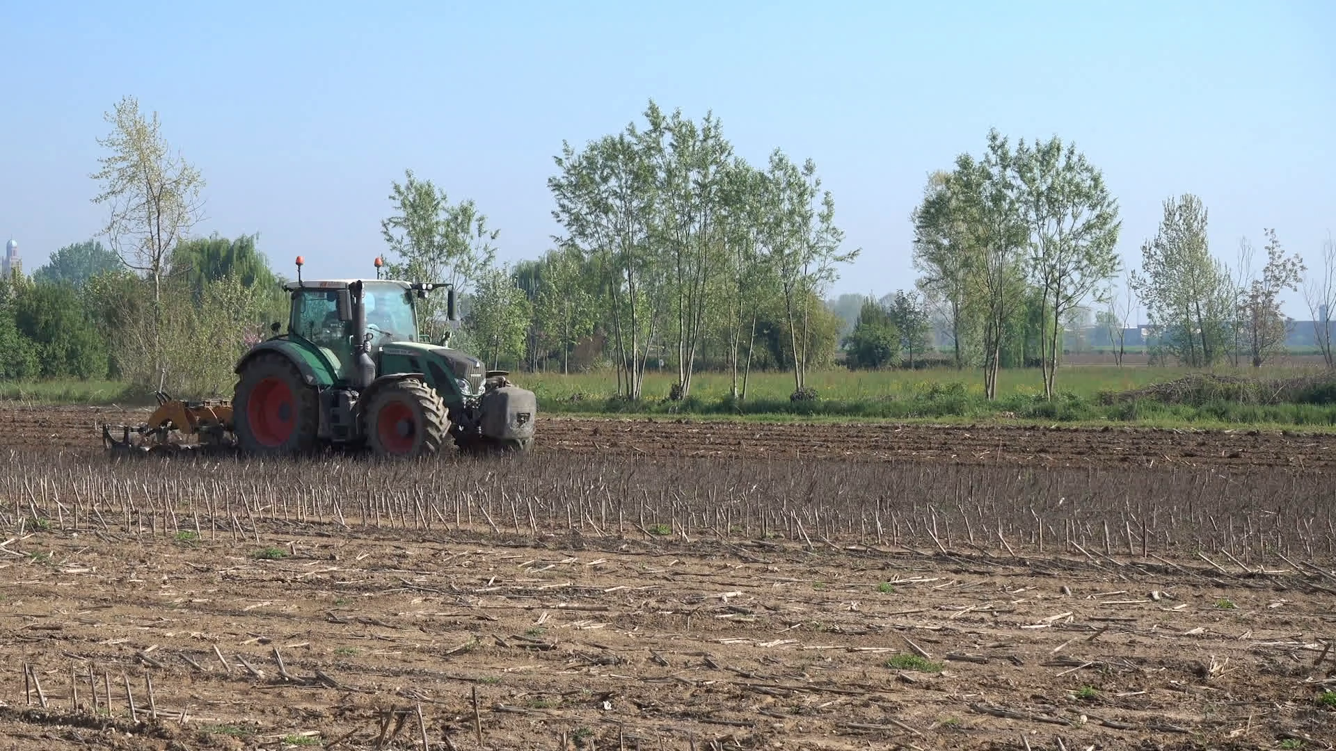 Farmer on Tractor at work Stock Video Footage - Videoblocks