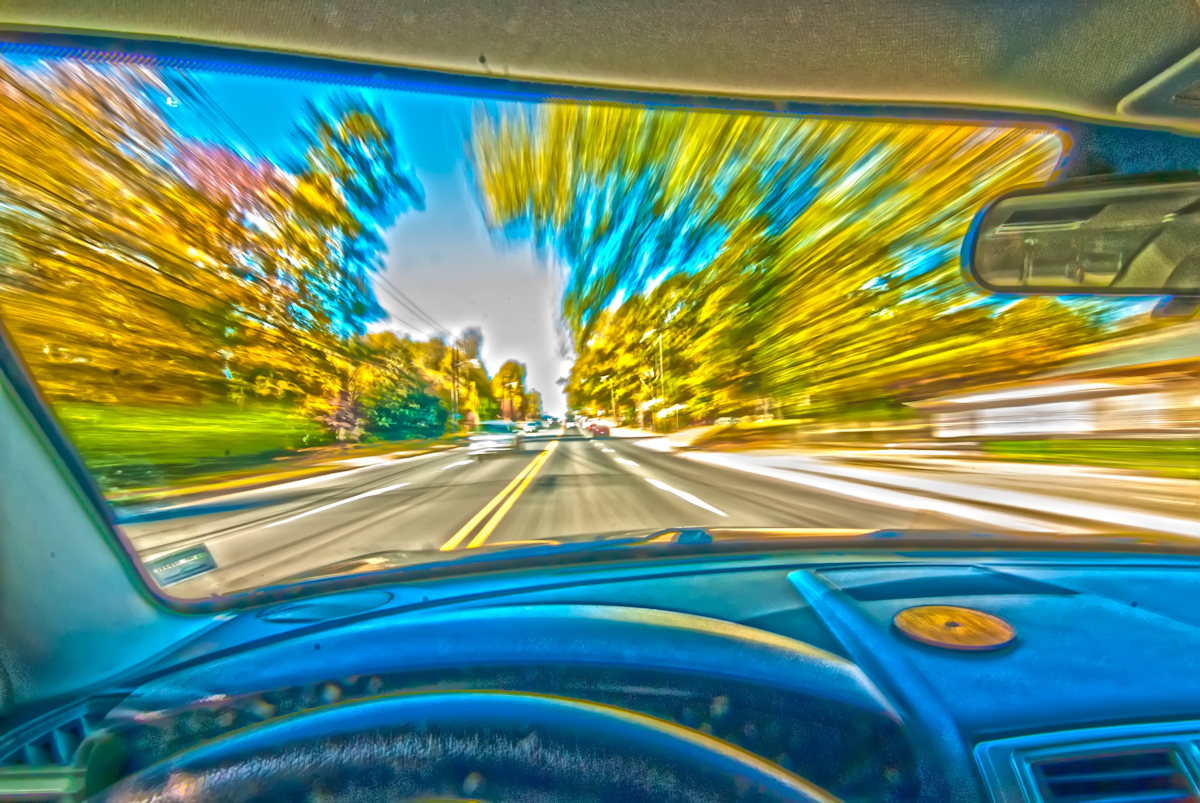 Fast driving photo