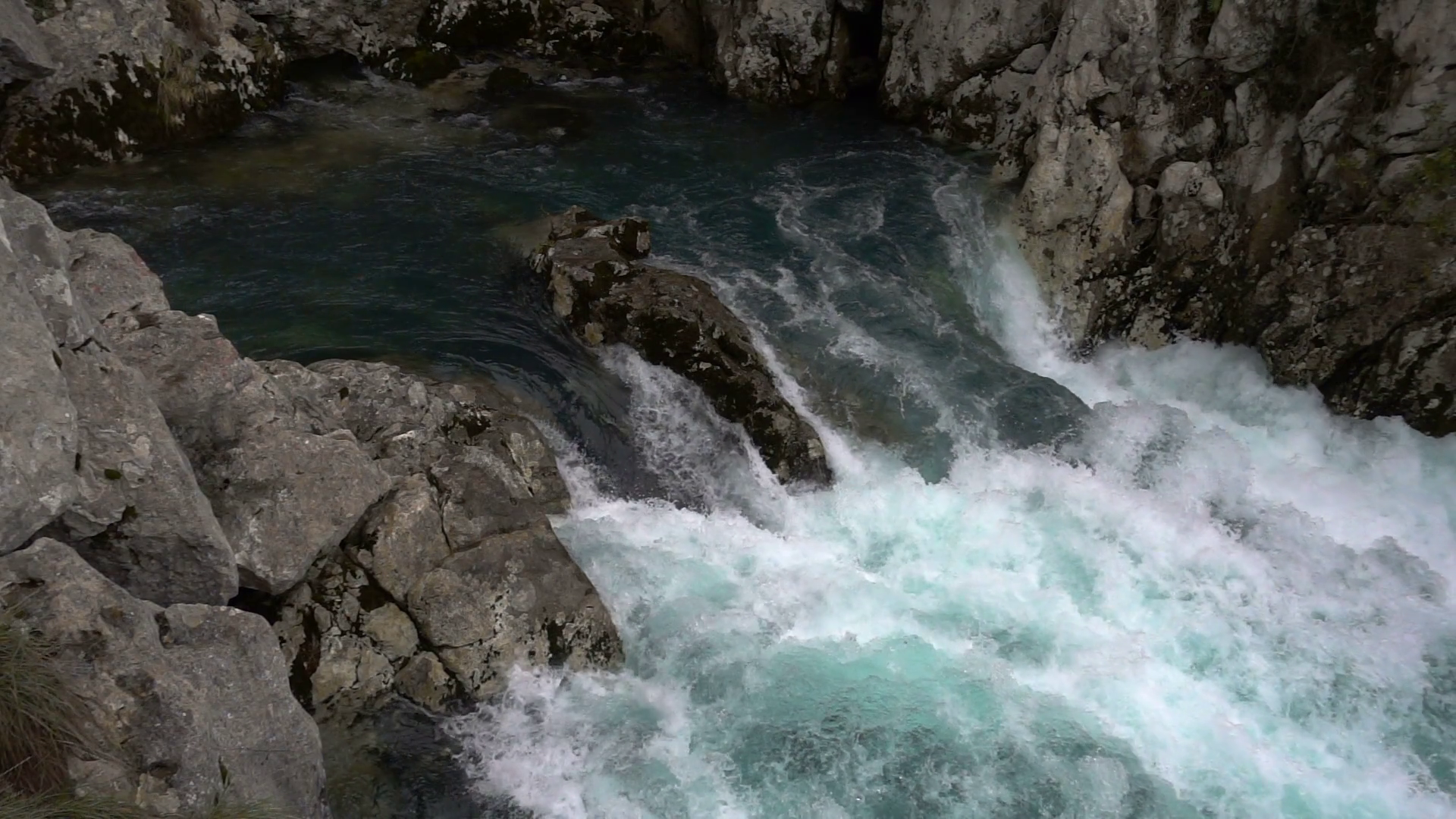 a fast-moving stream of the mountain river Stock Video Footage ...