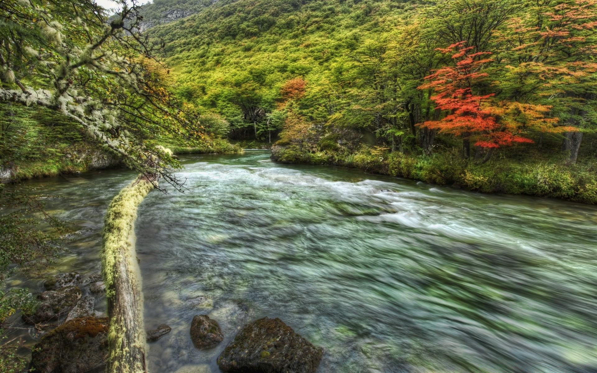 Fast Flowing River. Android wallpapers for free.