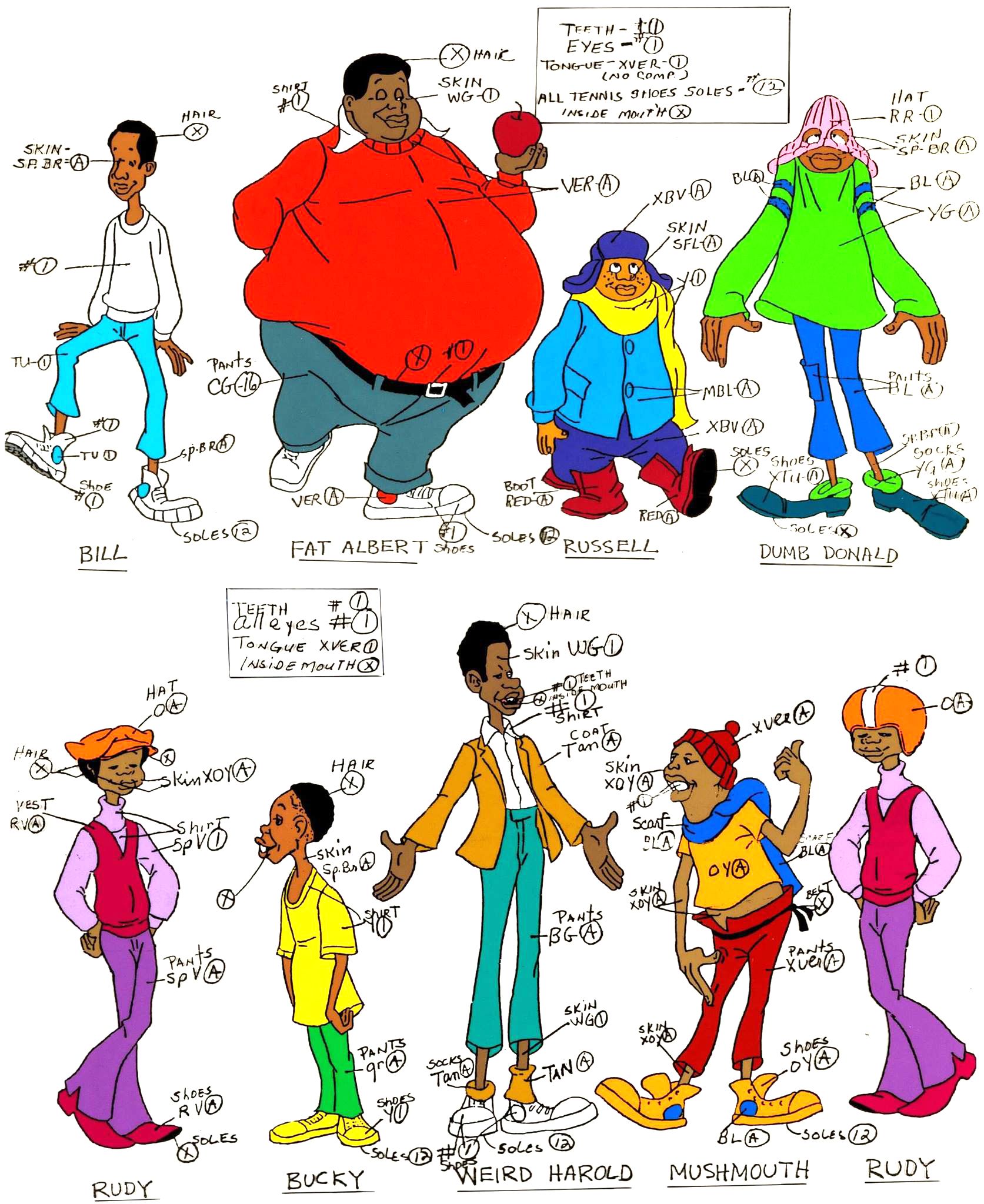Fat Albert and the Cosby Kids color model cel (Filmation, 1972 ...