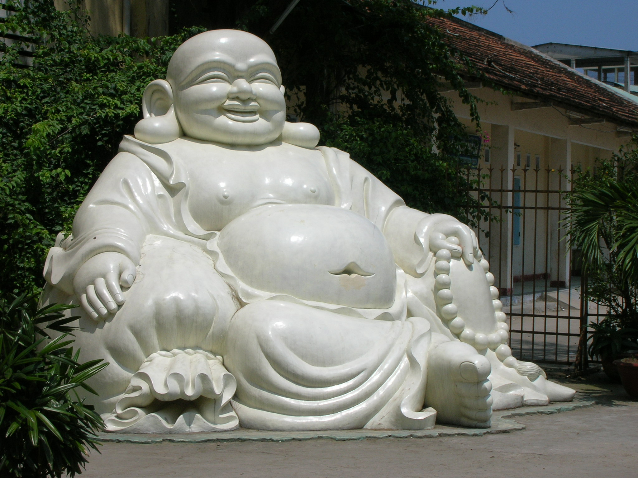 Big fat Buddha sculpture – Healing Pilgrim
