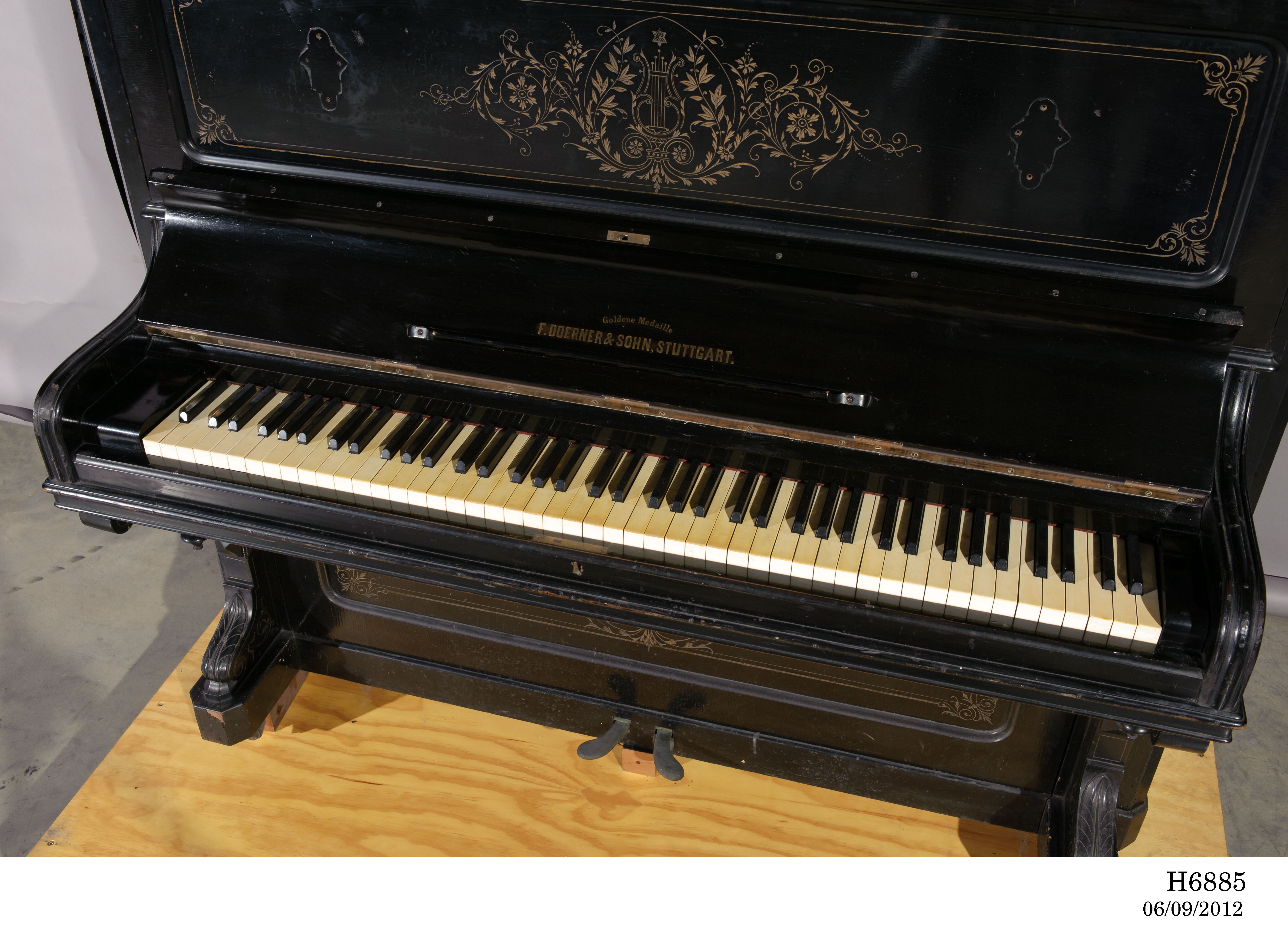 Upright pianoforte made by F Doerner & Sohn - MAAS Collection