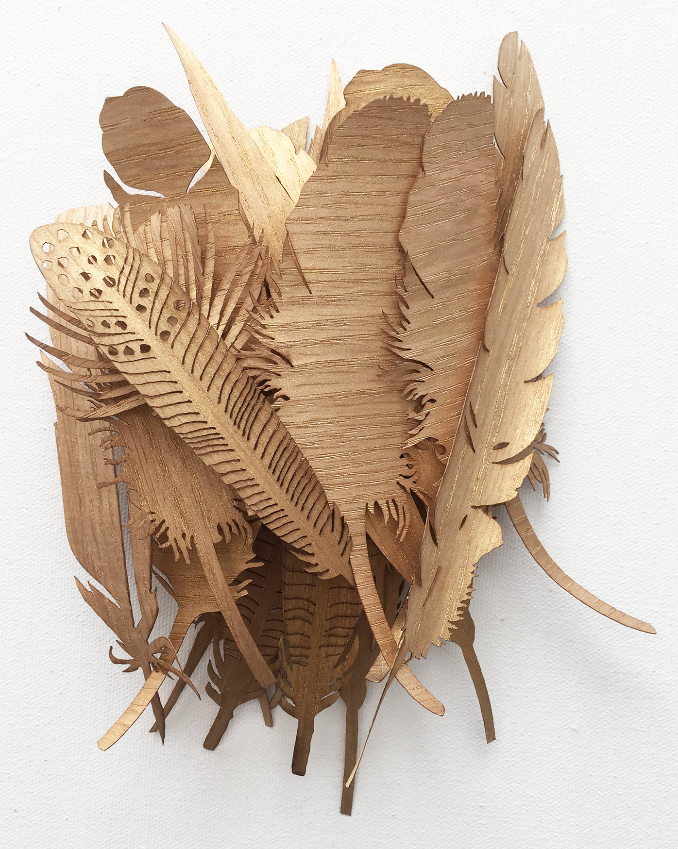 Wood Paper Feathers with Gold Accents | Make a Pretty Life