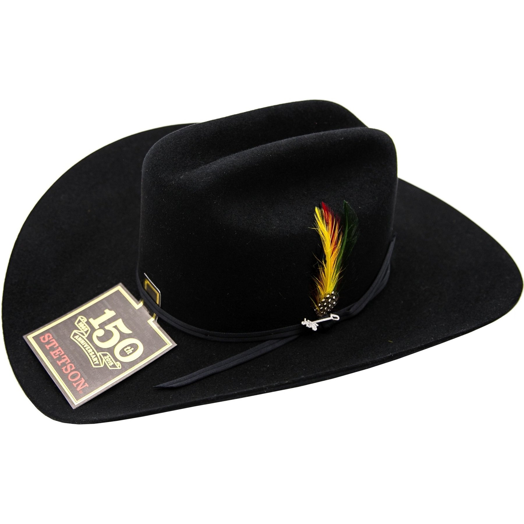 Stetson 6x Hat Spartan Black Fur Felt Cowboy Hat On Sale Made In The ...