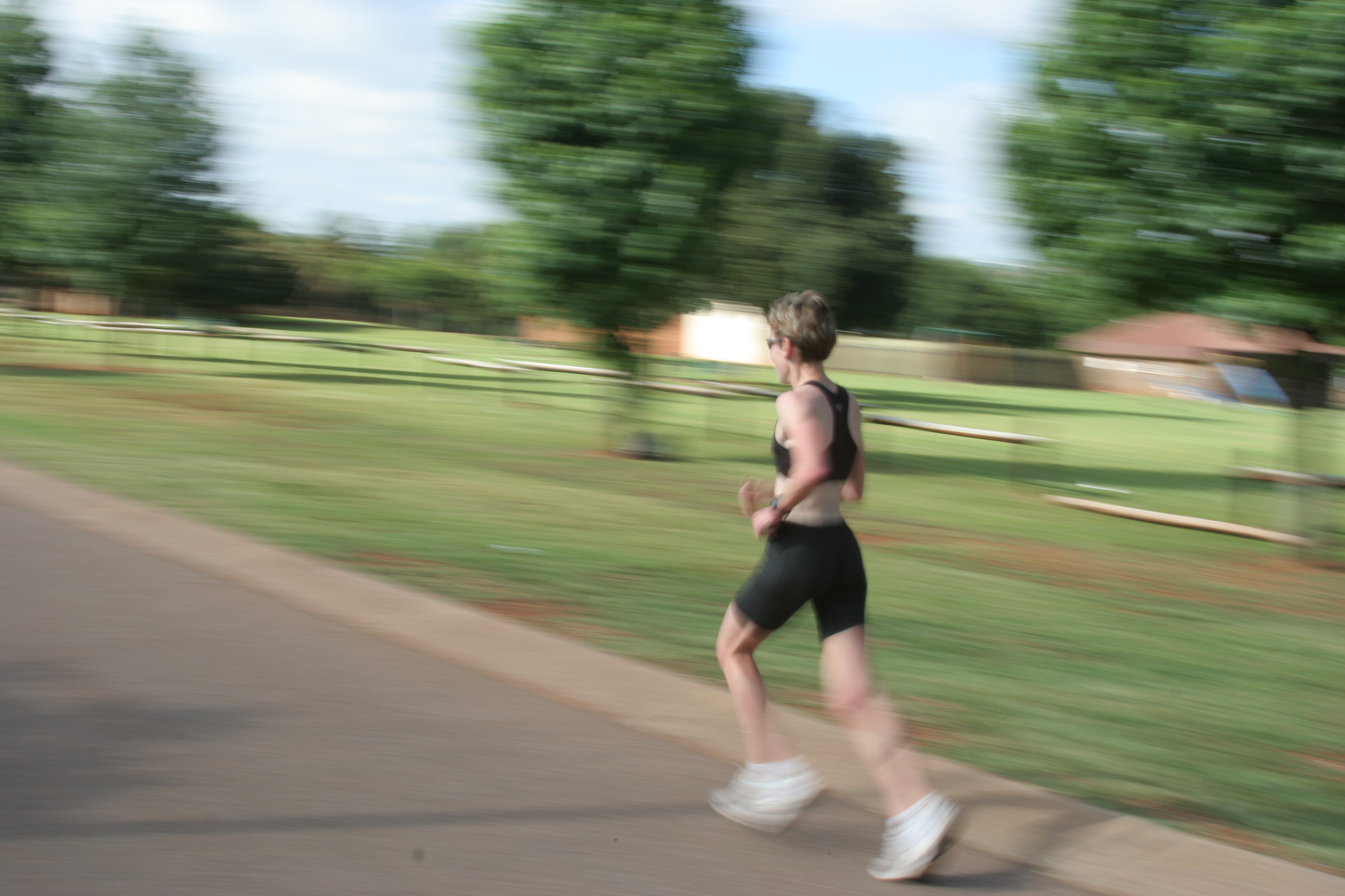 Female athlete running photo