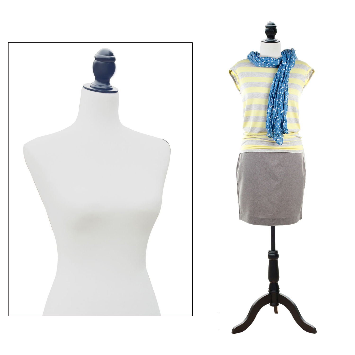 HOMCOM Torso Dress Form Female Mannequin Clothing Display Stand ...