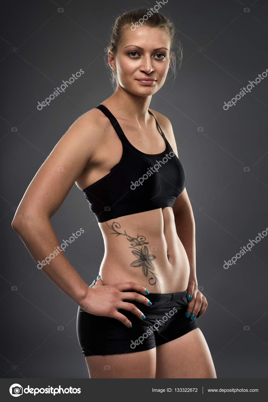 Fitness Female posing — Stock Photo © Xalanx #133322672