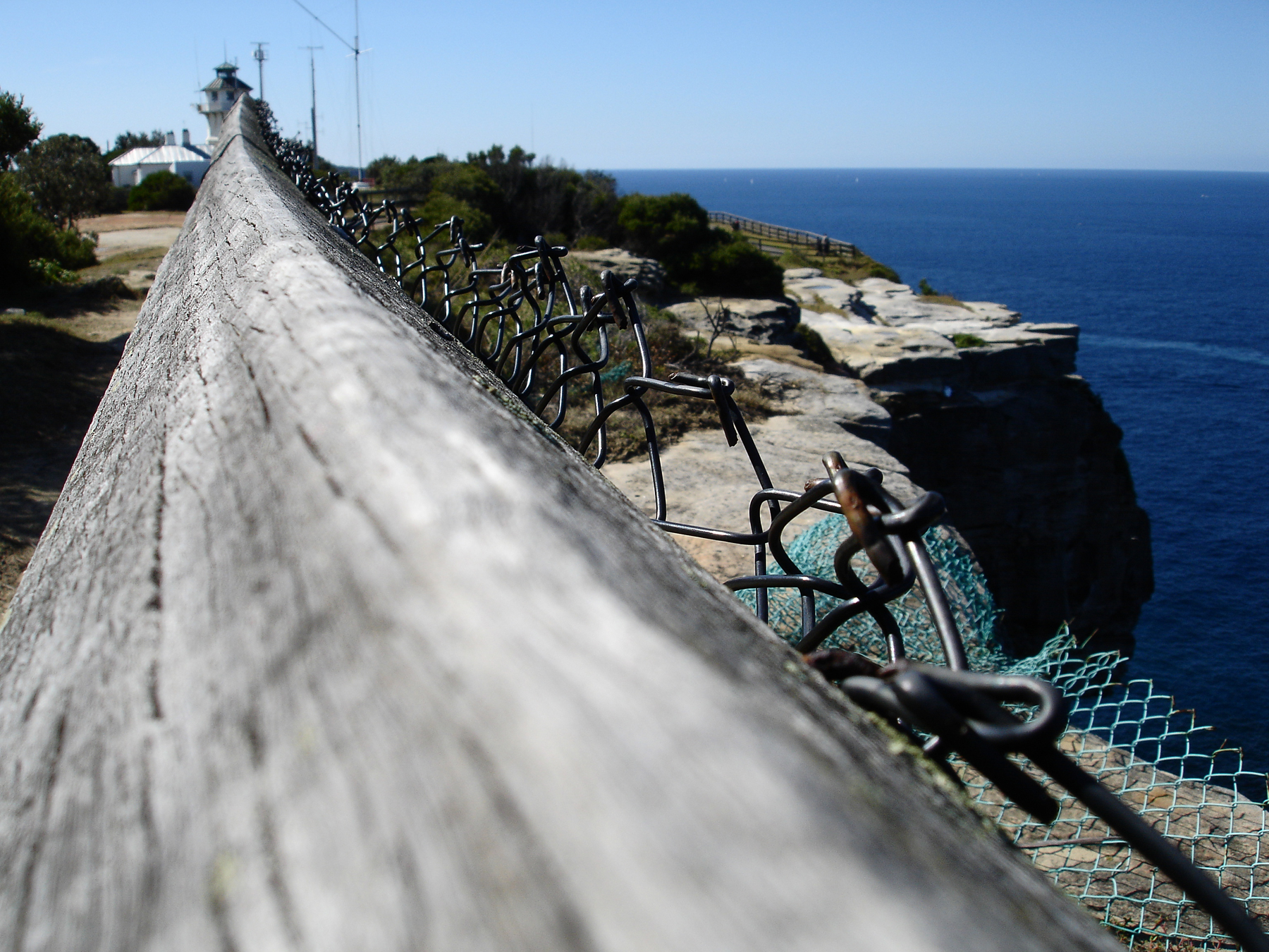 Fence by the cliffs photo