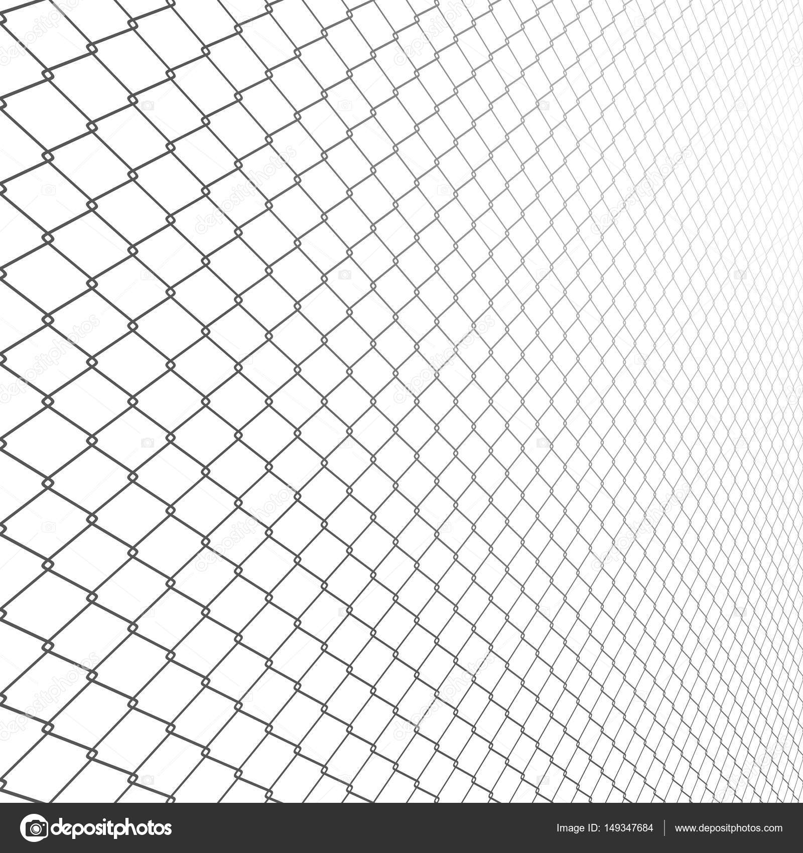 Wired fence in perspective. Vector rabinets. — Stock Vector ...