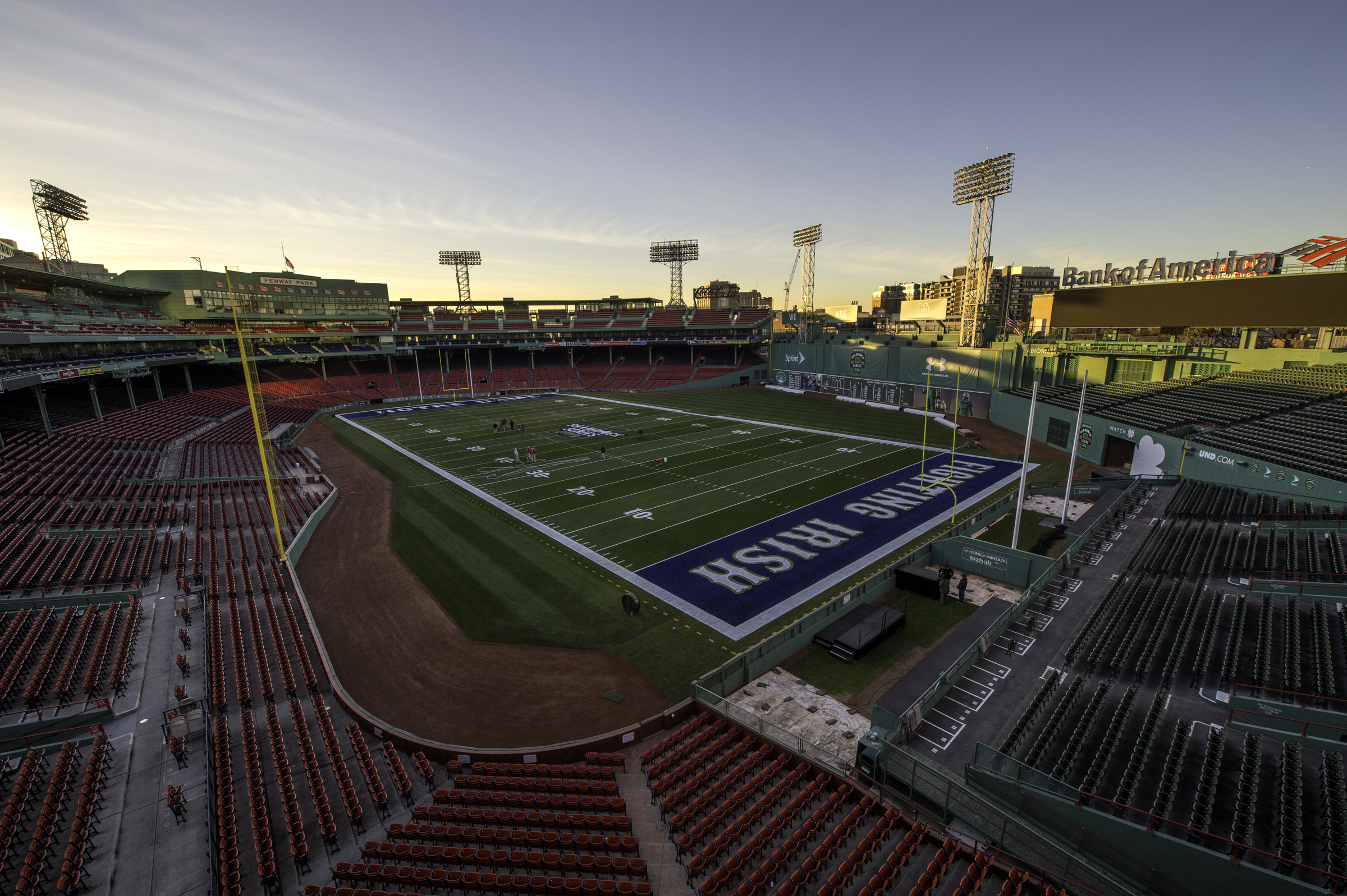 This Is How Fenway Park Was Transformed into a Football Field ...