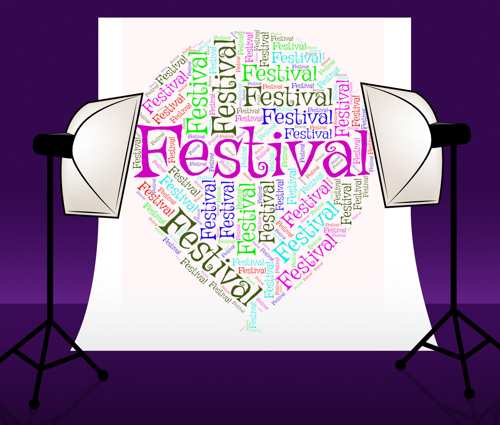 Festival balloon means text concert and festivities photo