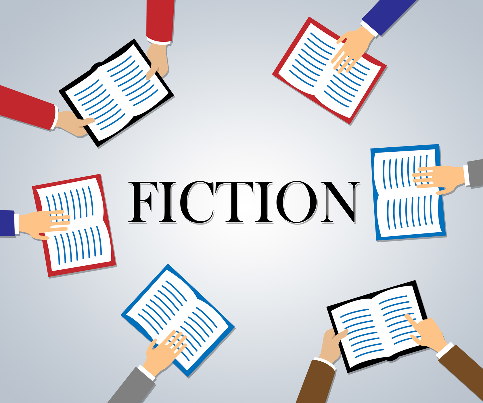Fiction books represents creative writing and education photo