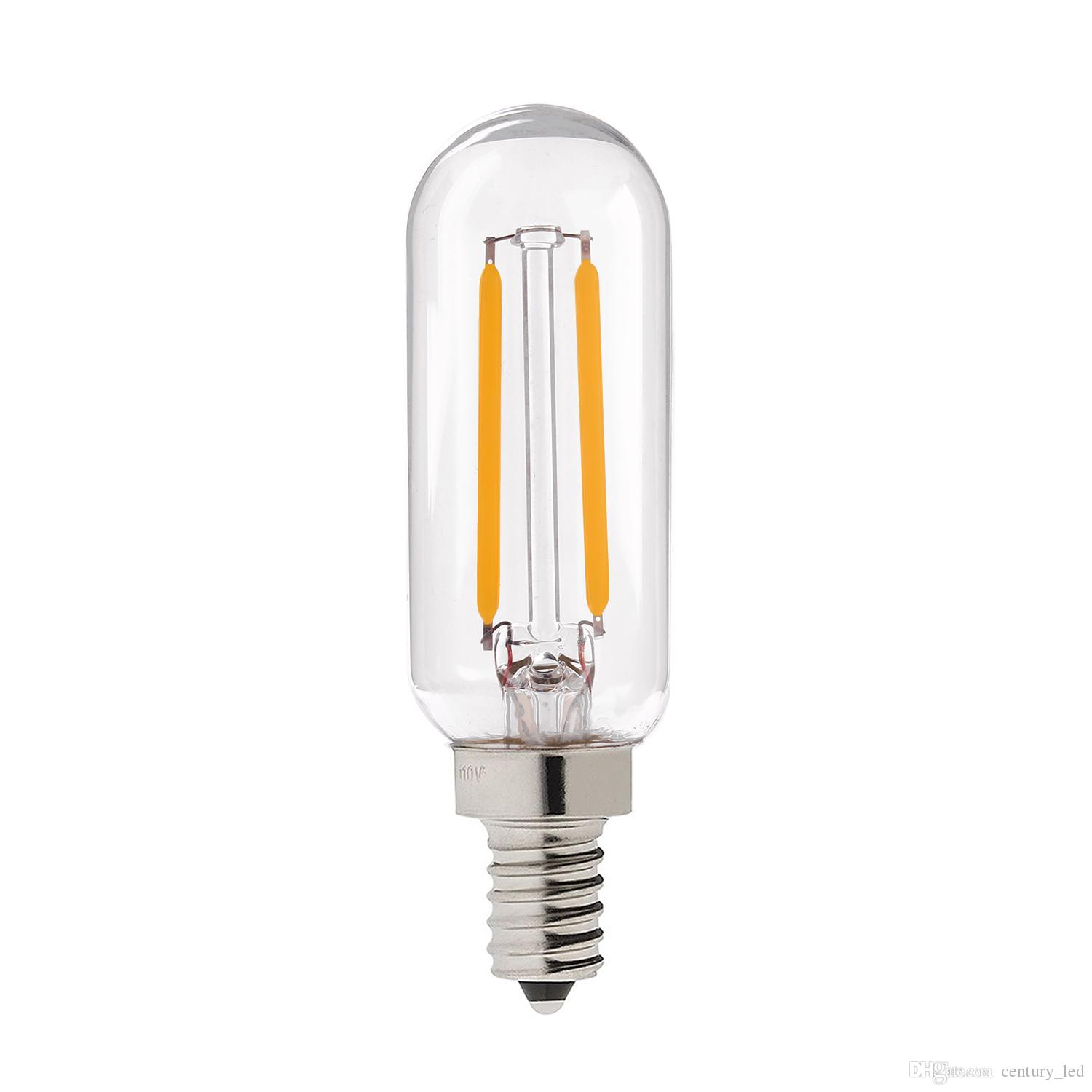 Retro LED Antique Filament Bulb,2W,Edison T25 Tubular Style,E12 E14 ...