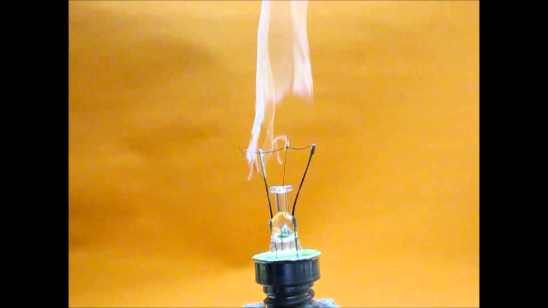 Filament burning out - slow motion. - YouTube