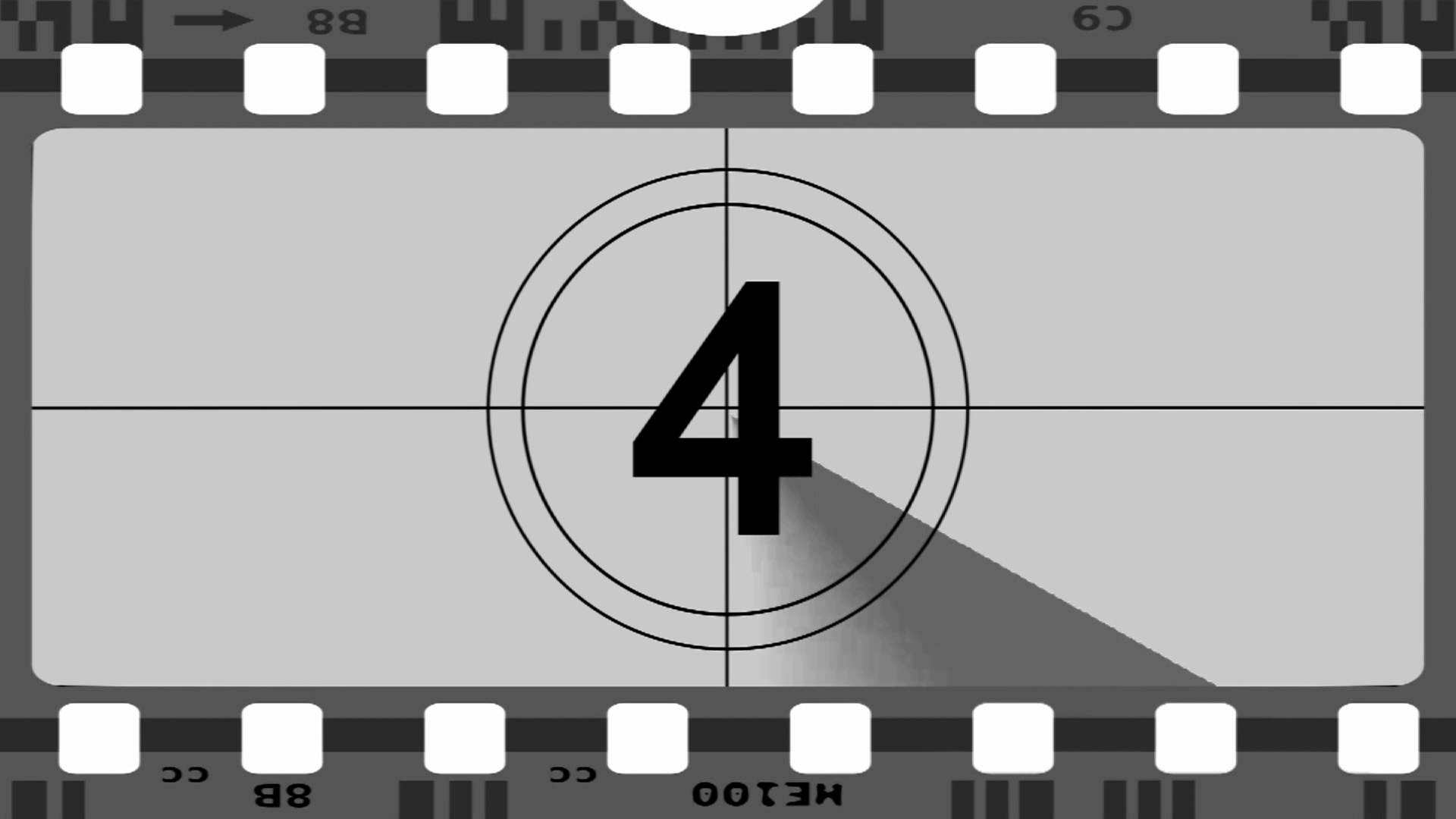 Old movie 10 seconds countdown, B&W film, widescreen HD - YouTube