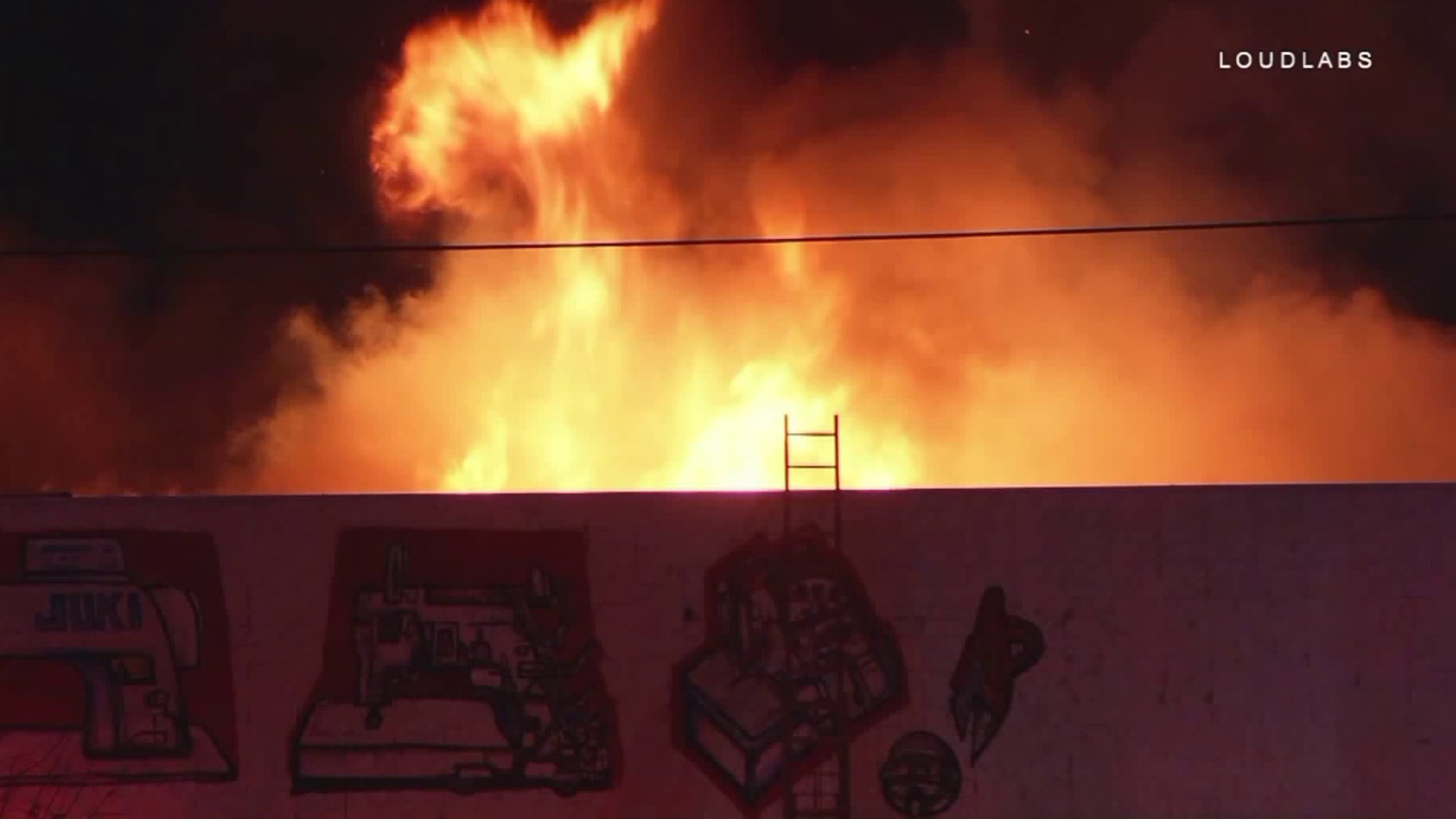 Crews Make Aggressive Efforts to Battle Fire at South L.A. Fabric ...