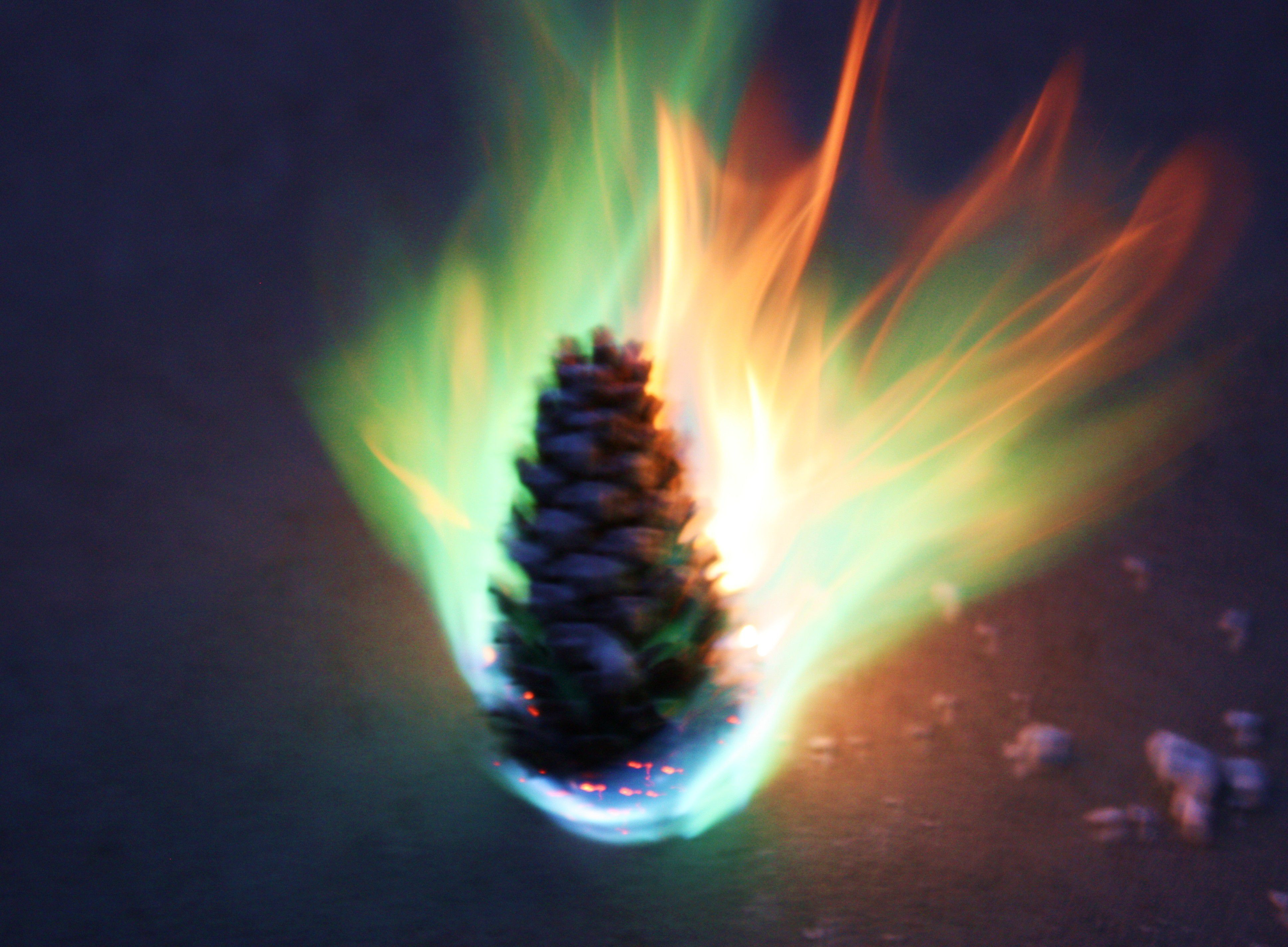 How to Make Colored Fire Pinecones