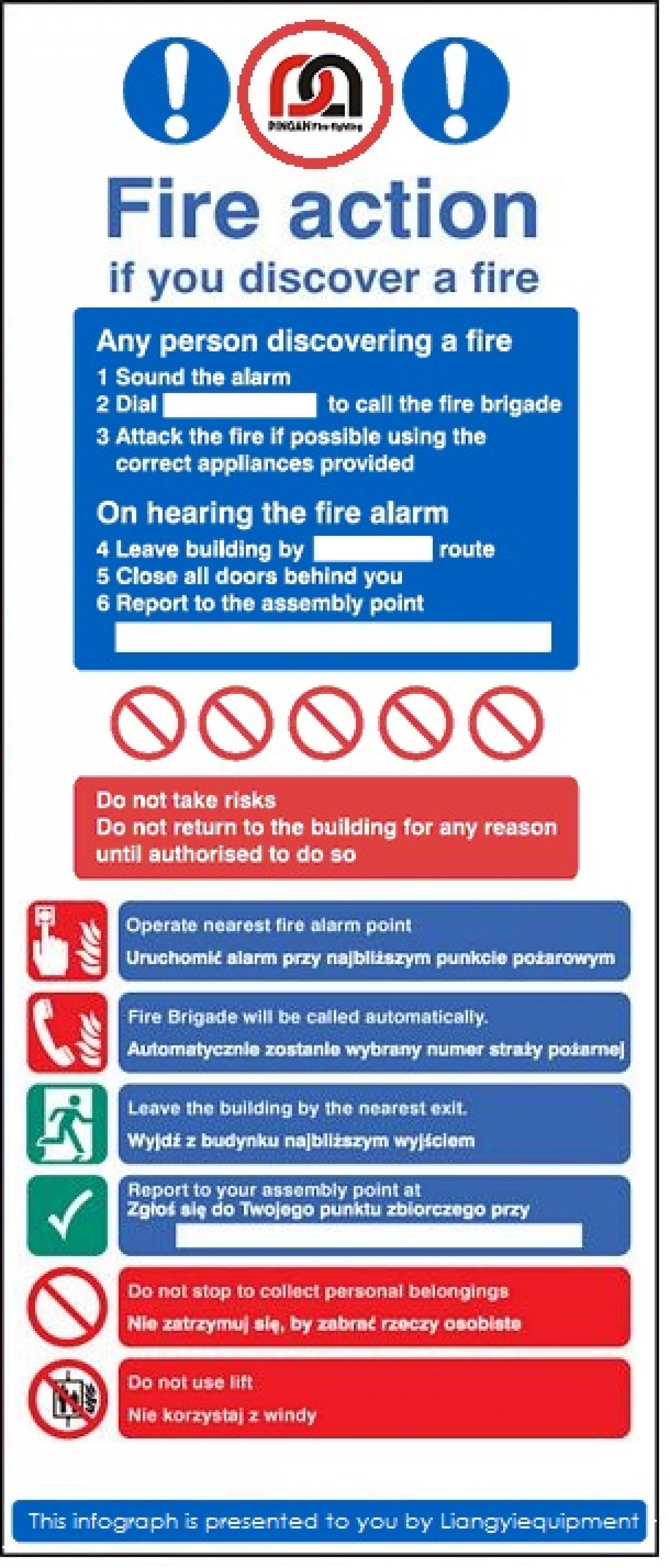 FIRE ACTION SIGNS FOR FIRE SAFETY | Visual.ly