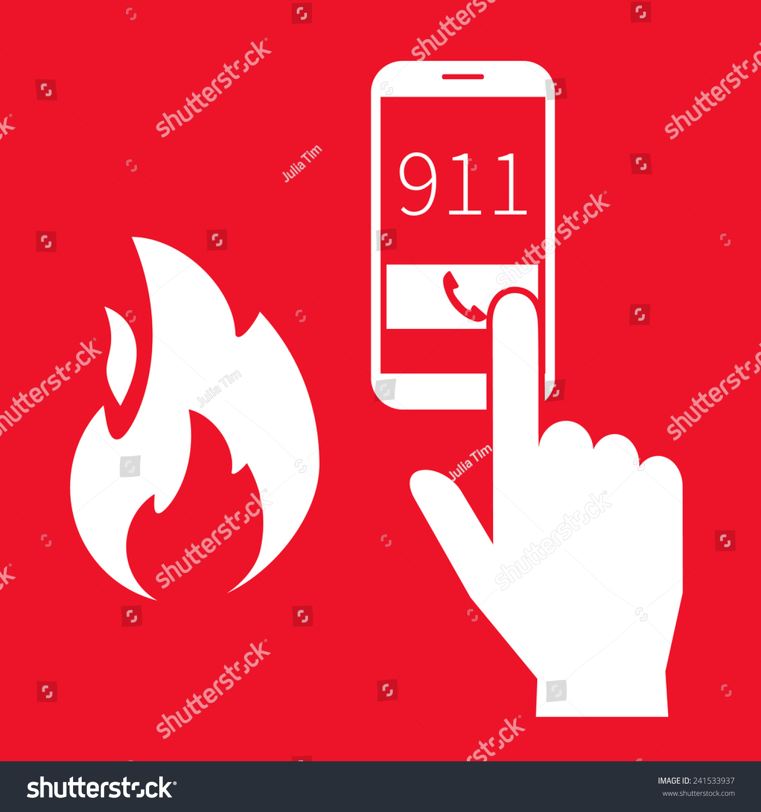 Emergency Fire Alert Via Telephone Illustration Stock Vector ...
