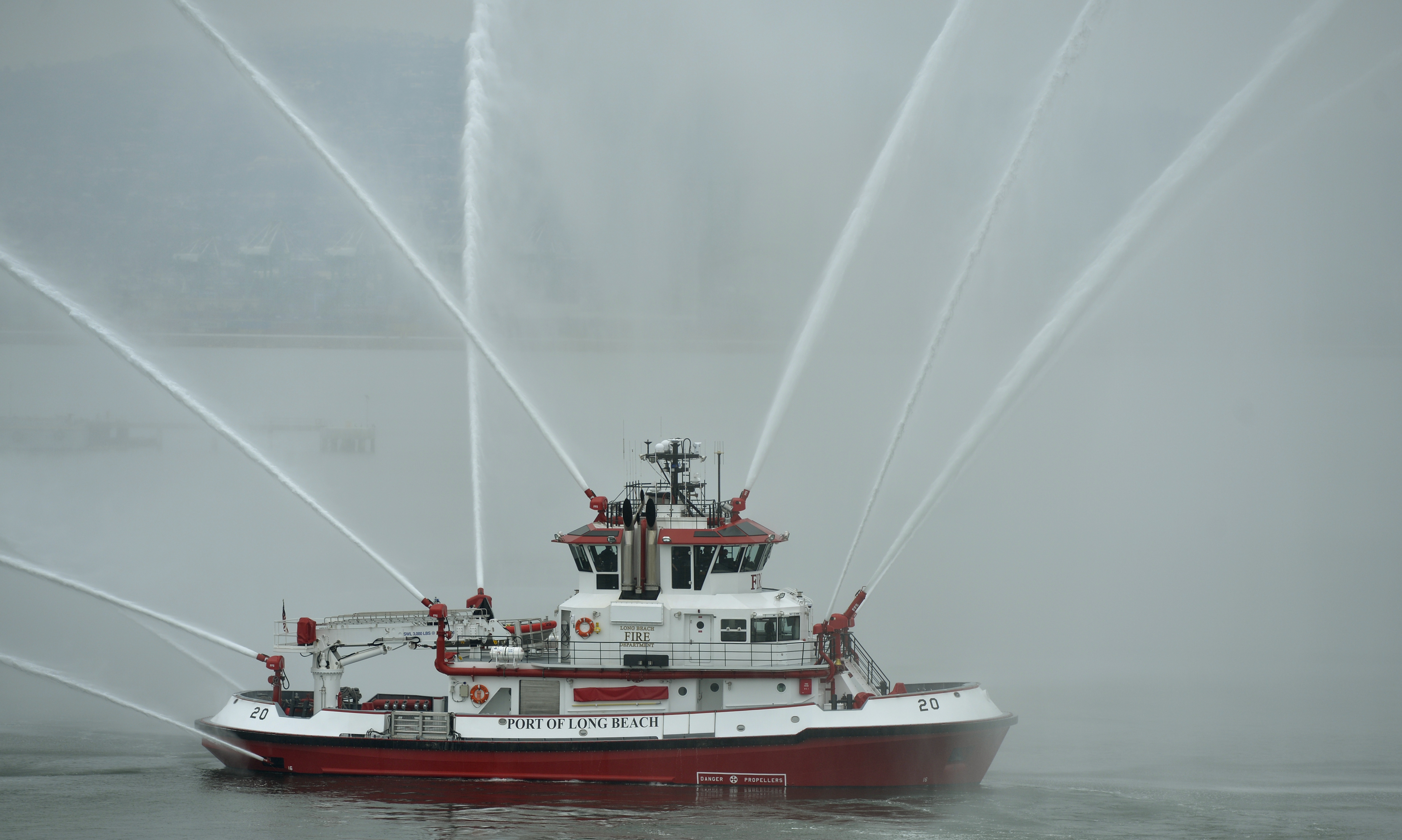 Port of Long Beach, fire officials unveil 'world's most advanced ...