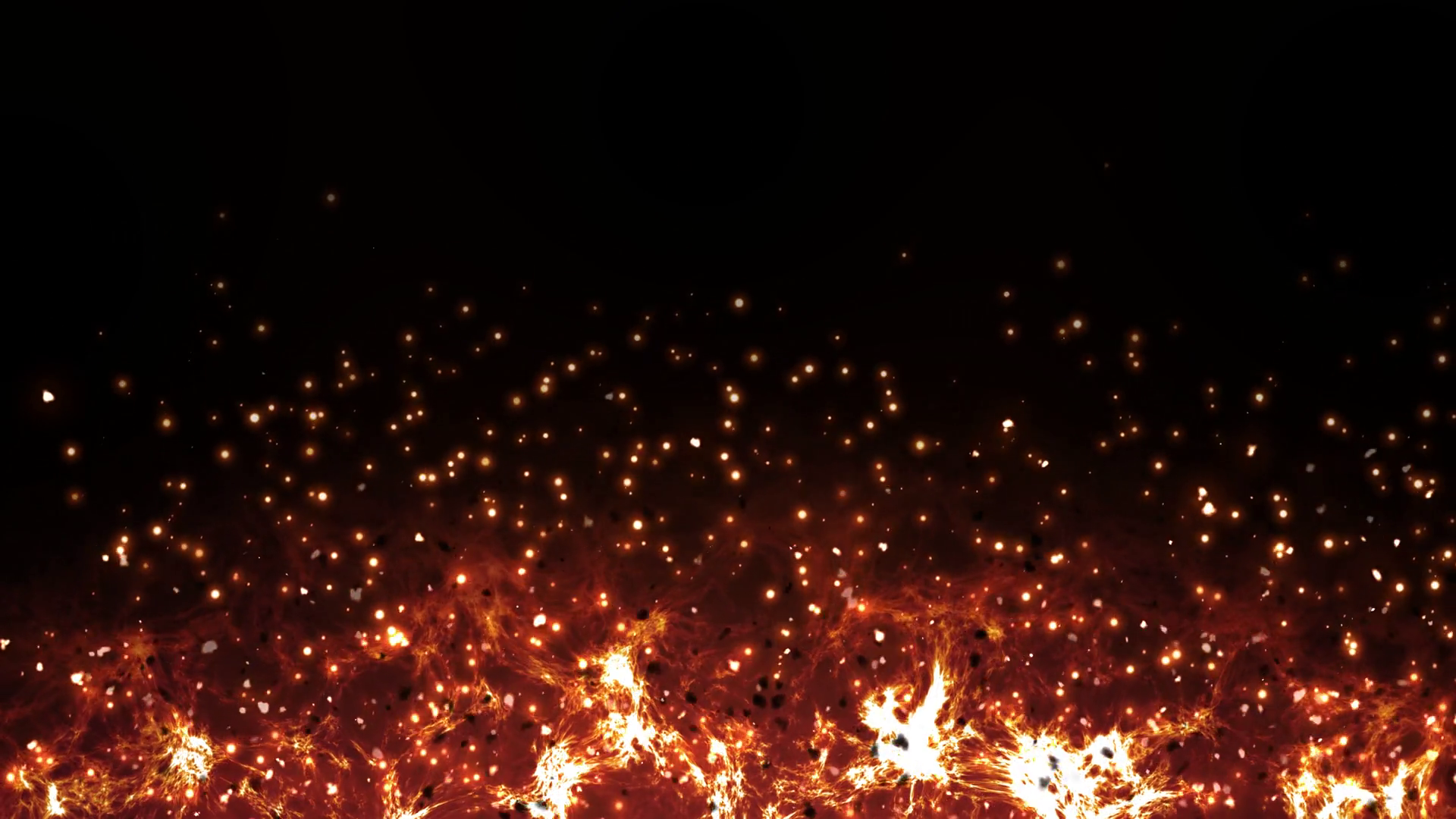 Seamless animation of abstract fire flame burning. Fire and ash ...