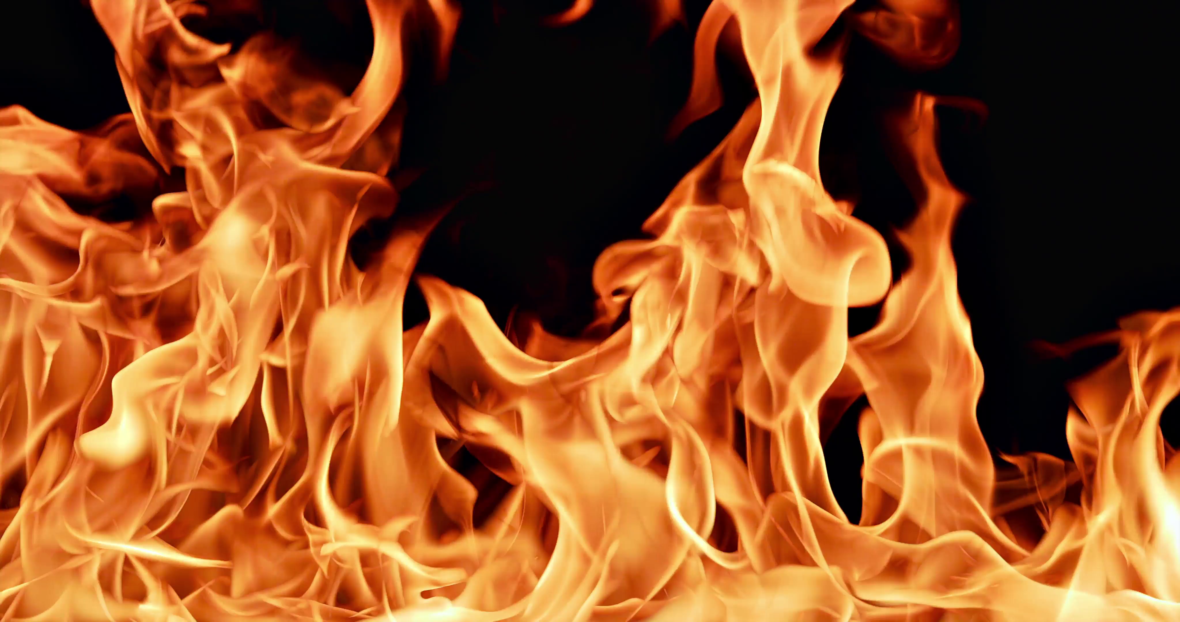 Fire flames. Slow motion. Isolated on black background. Stock Video ...