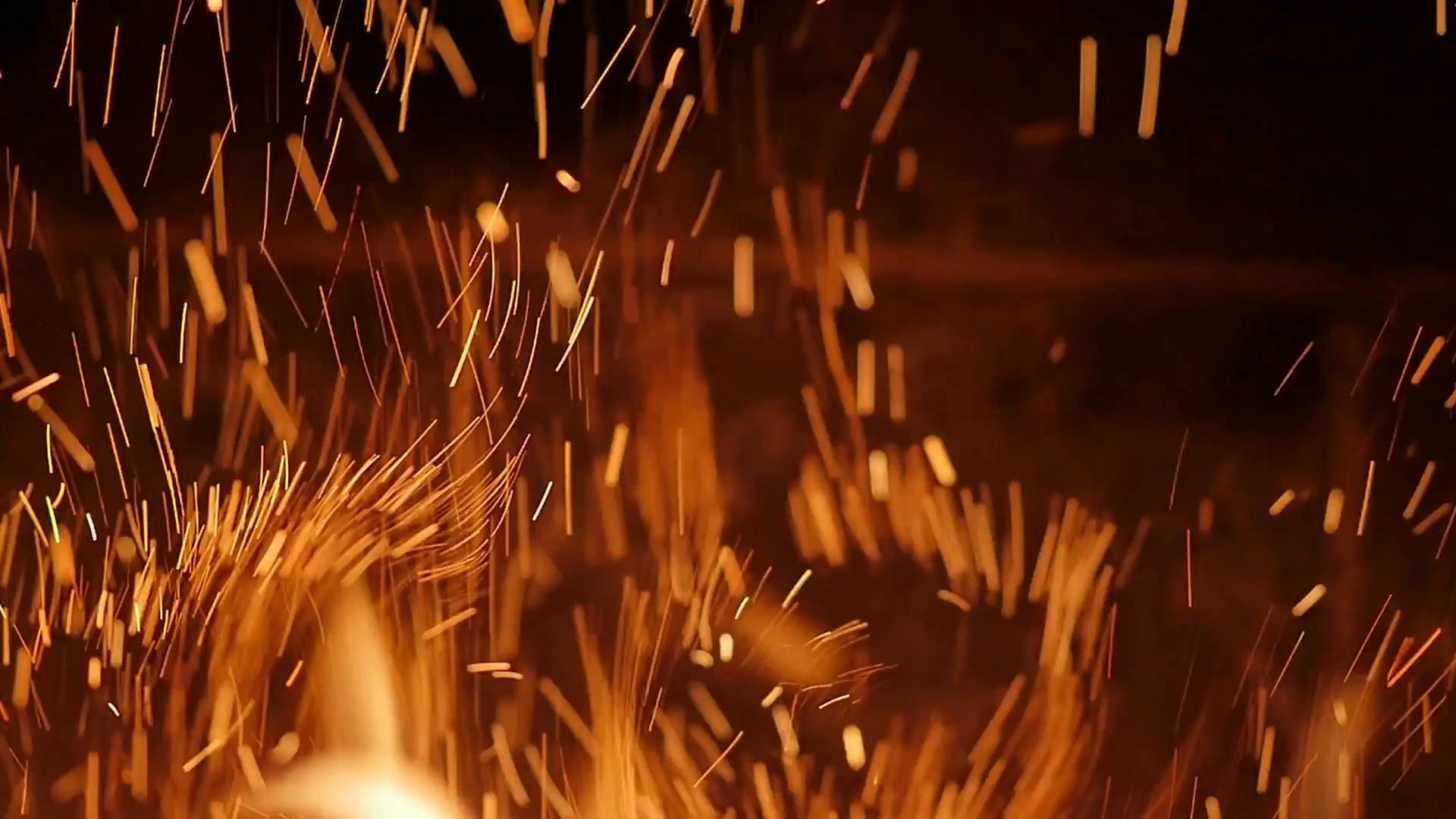 Blazing fire flames sparkles sparks background. Slow motion. Stock ...