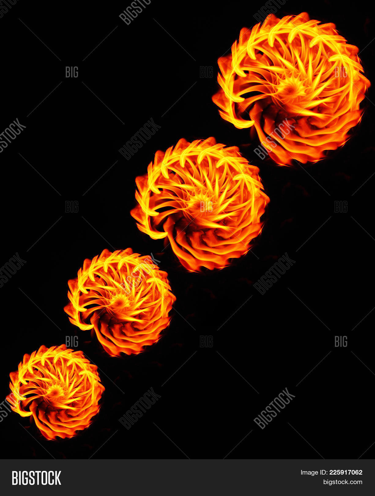 Abstract Fire Flames. Fire Flower. Image & Photo | Bigstock