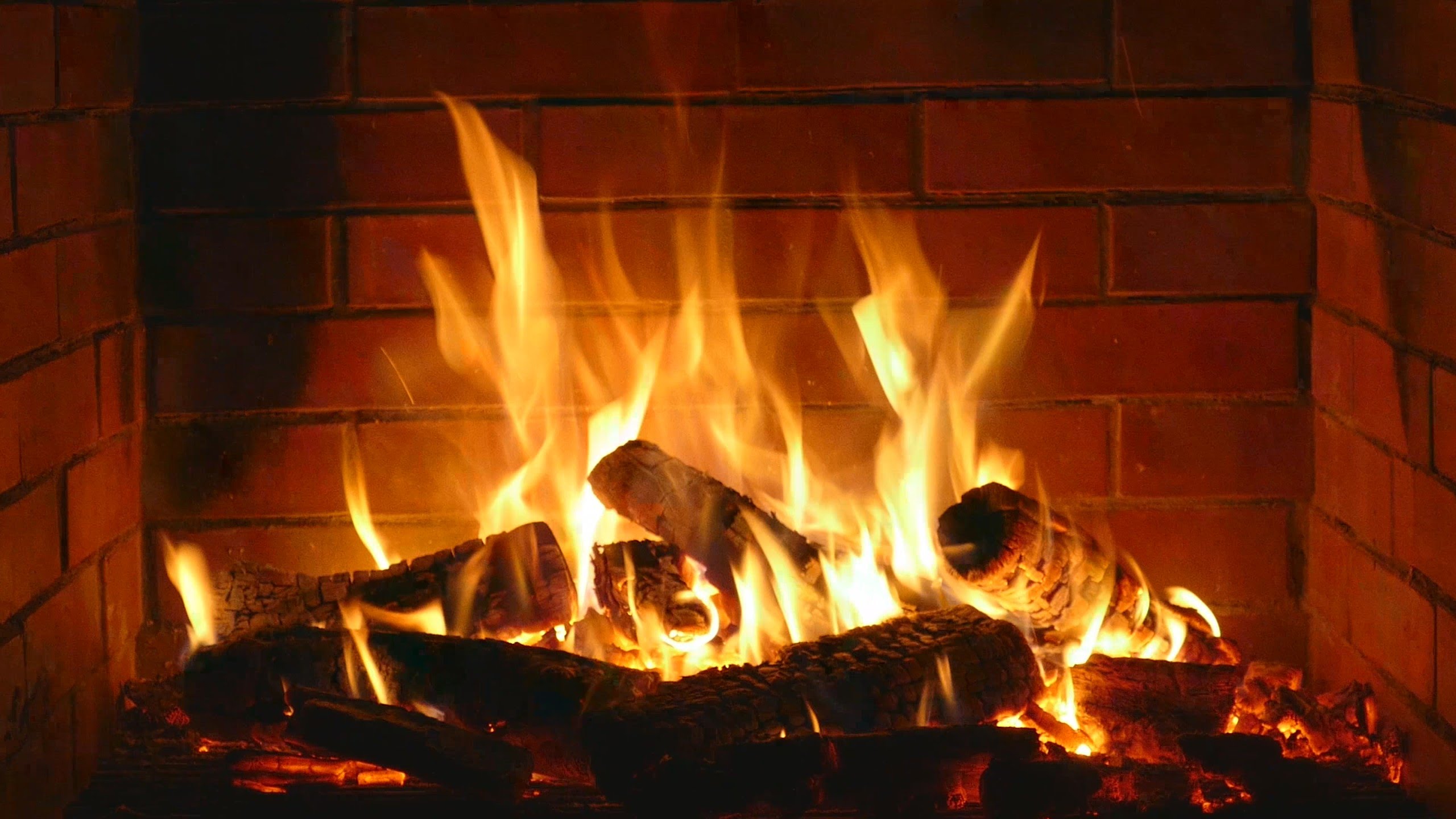 Fireplace - romantic - Full HD and 4K - 2 hours crackling logs ...