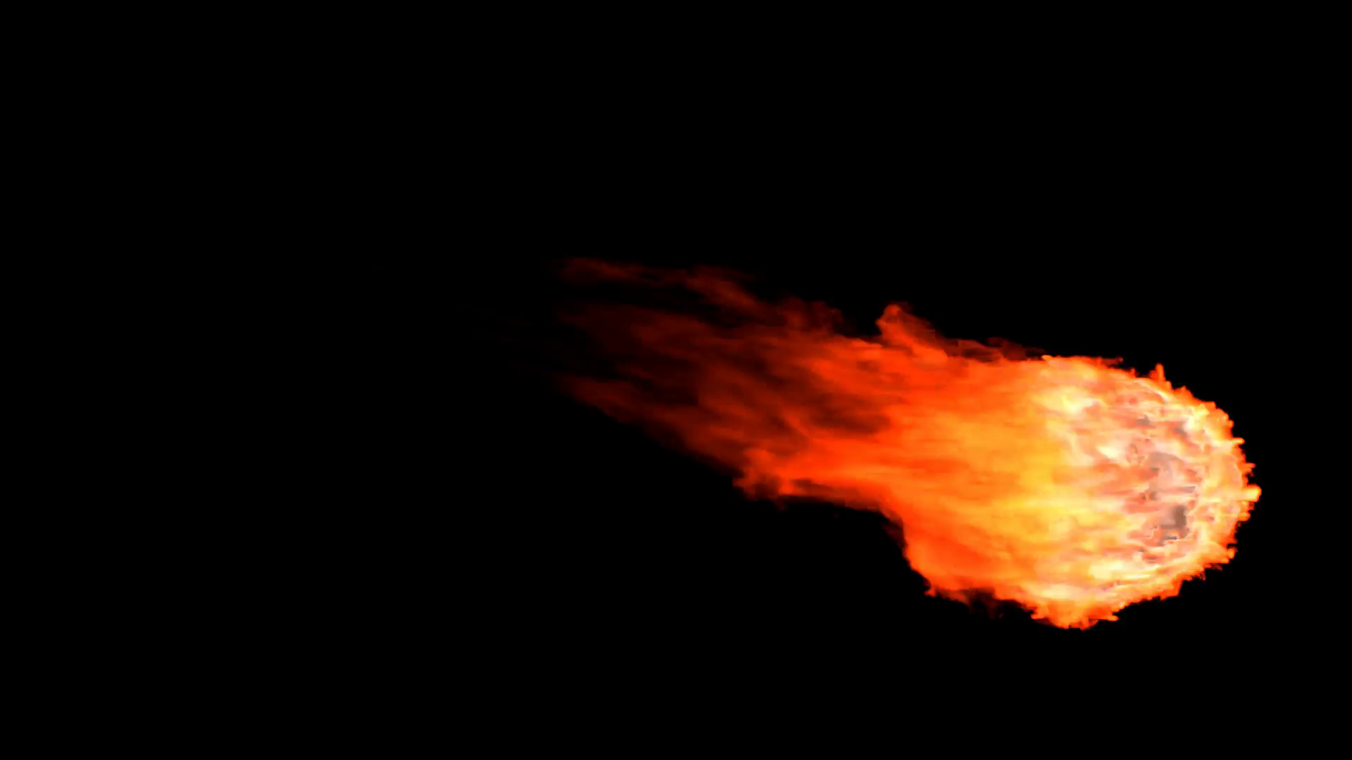 Animated realistic fireball with alpha channel. Smoke isn't visible ...