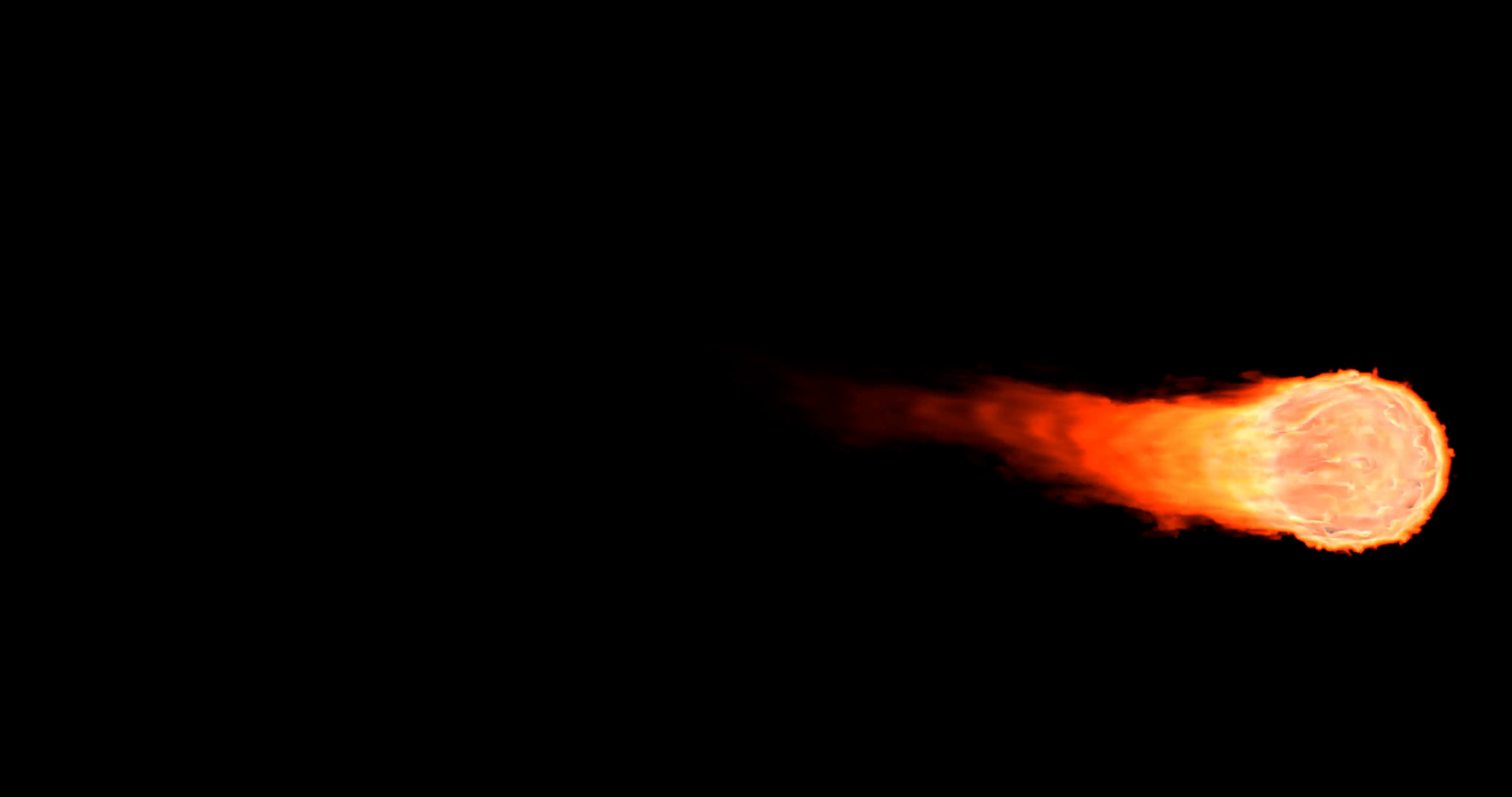 Animated realistic fireball in 4 4k with alpha channel. Smoke isn't ...