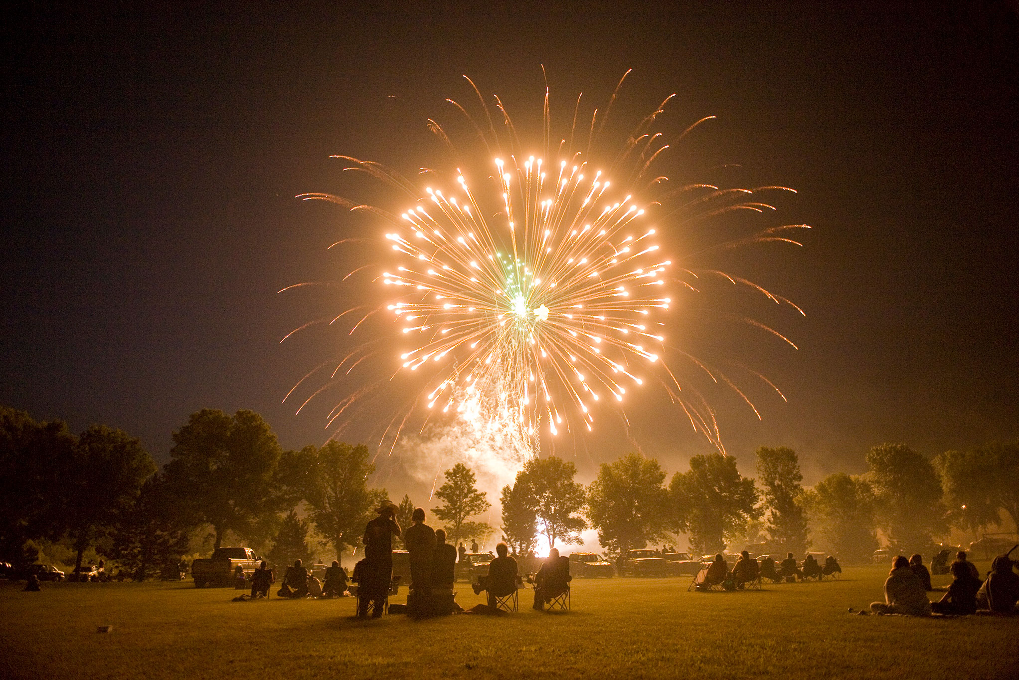Large colorful fireworks photo