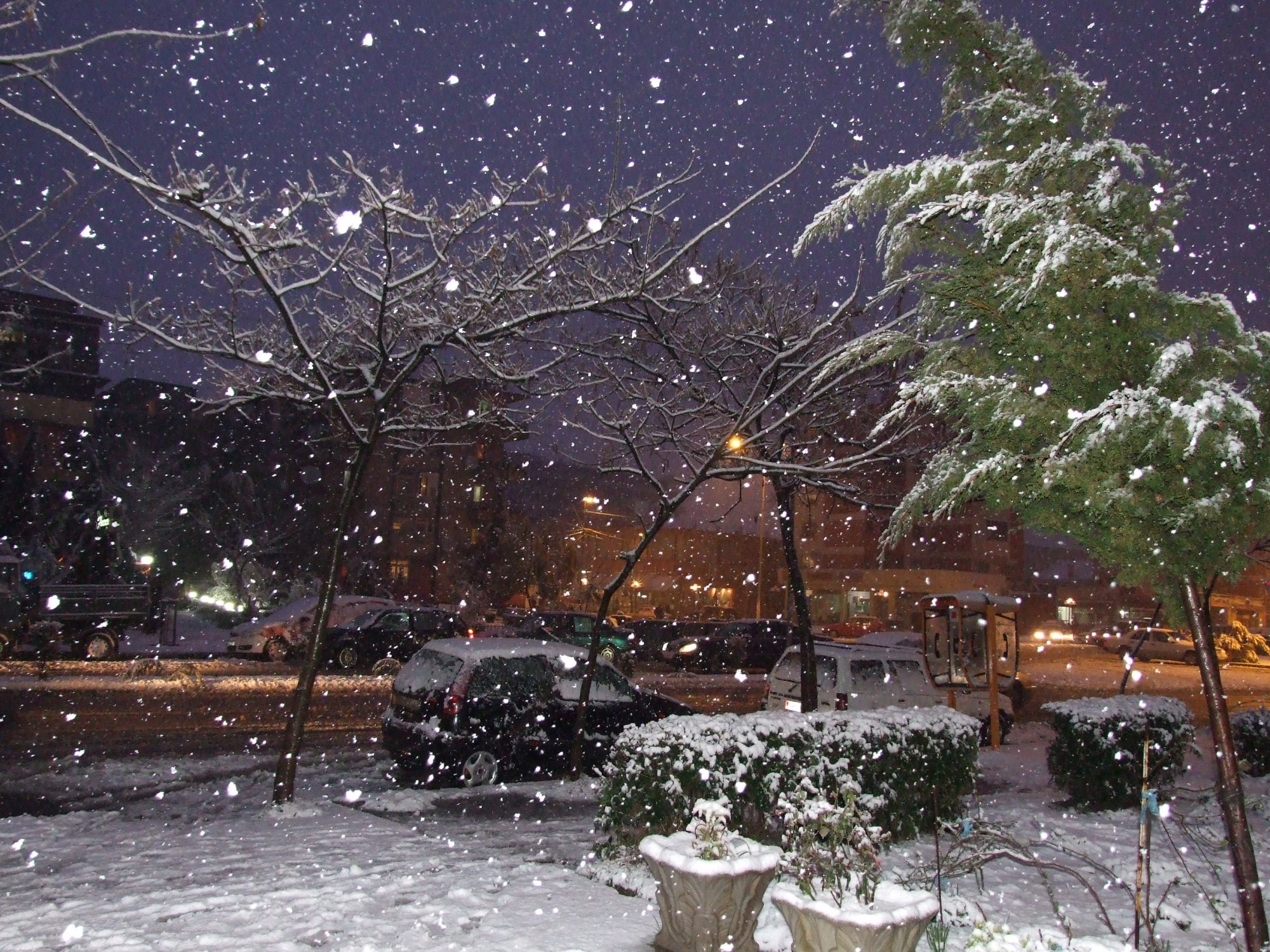 First Snow in Shkoder,Albania - 