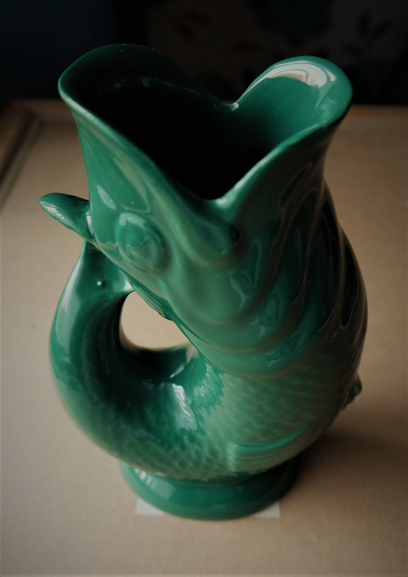 Dartmouth Pottery Small Green Glug Glug Fish Jug Vintage Ceramic ...