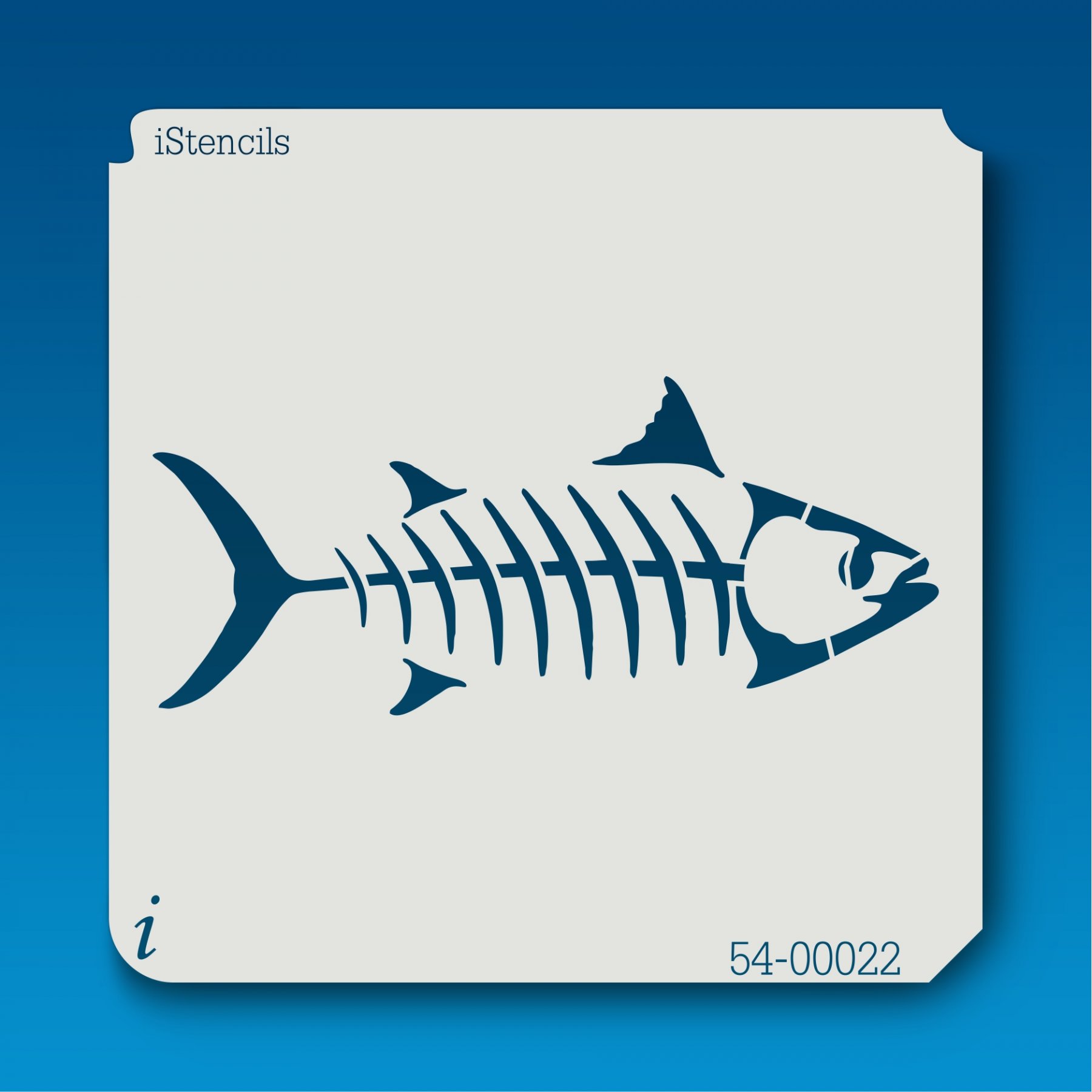 54-00022 fish skeleton stencil